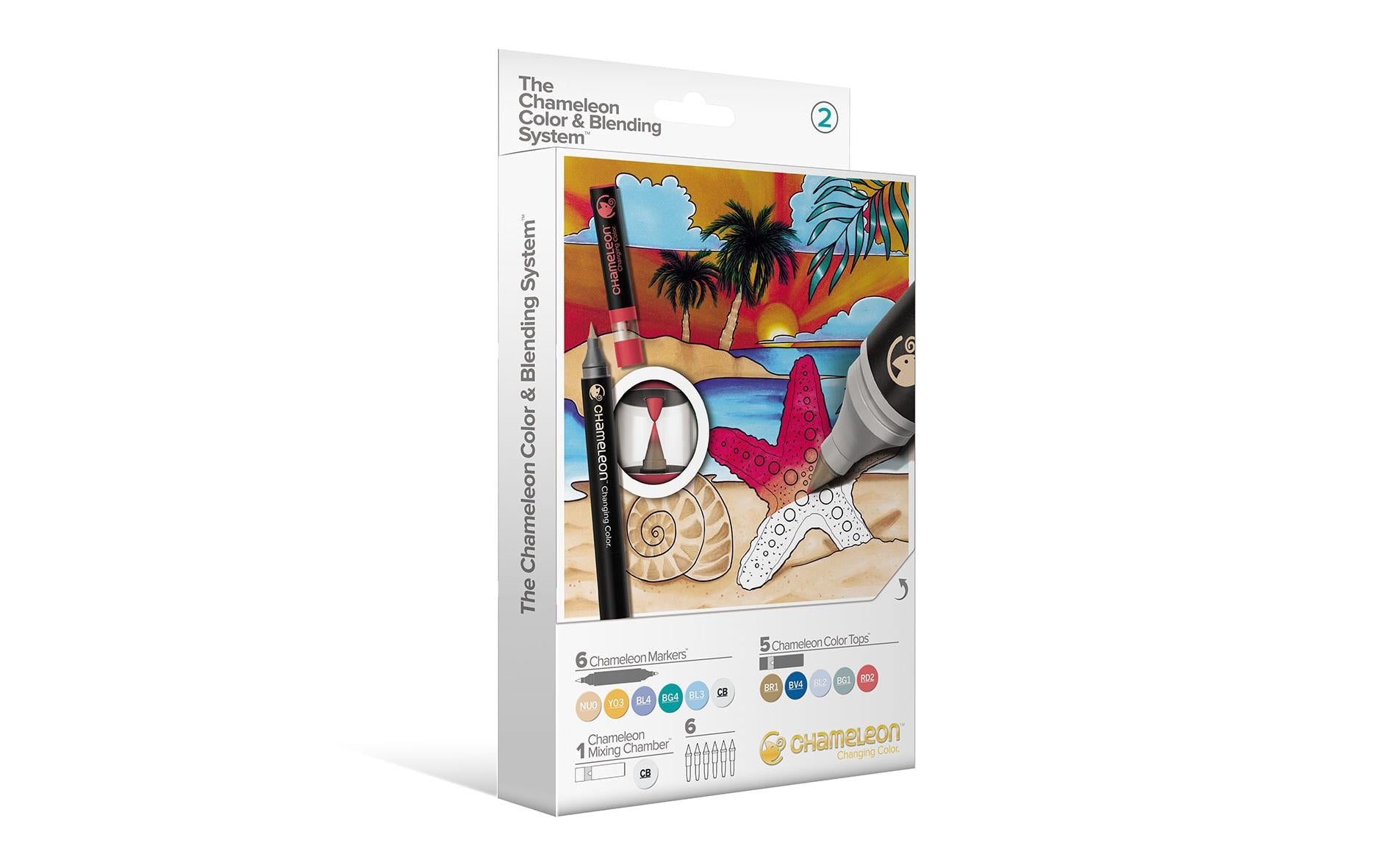 Chameleon Color&Blending Set Permanentmarker – Bürstenspitze 1–4 mm – Mehrfarbig, 6er-Pack