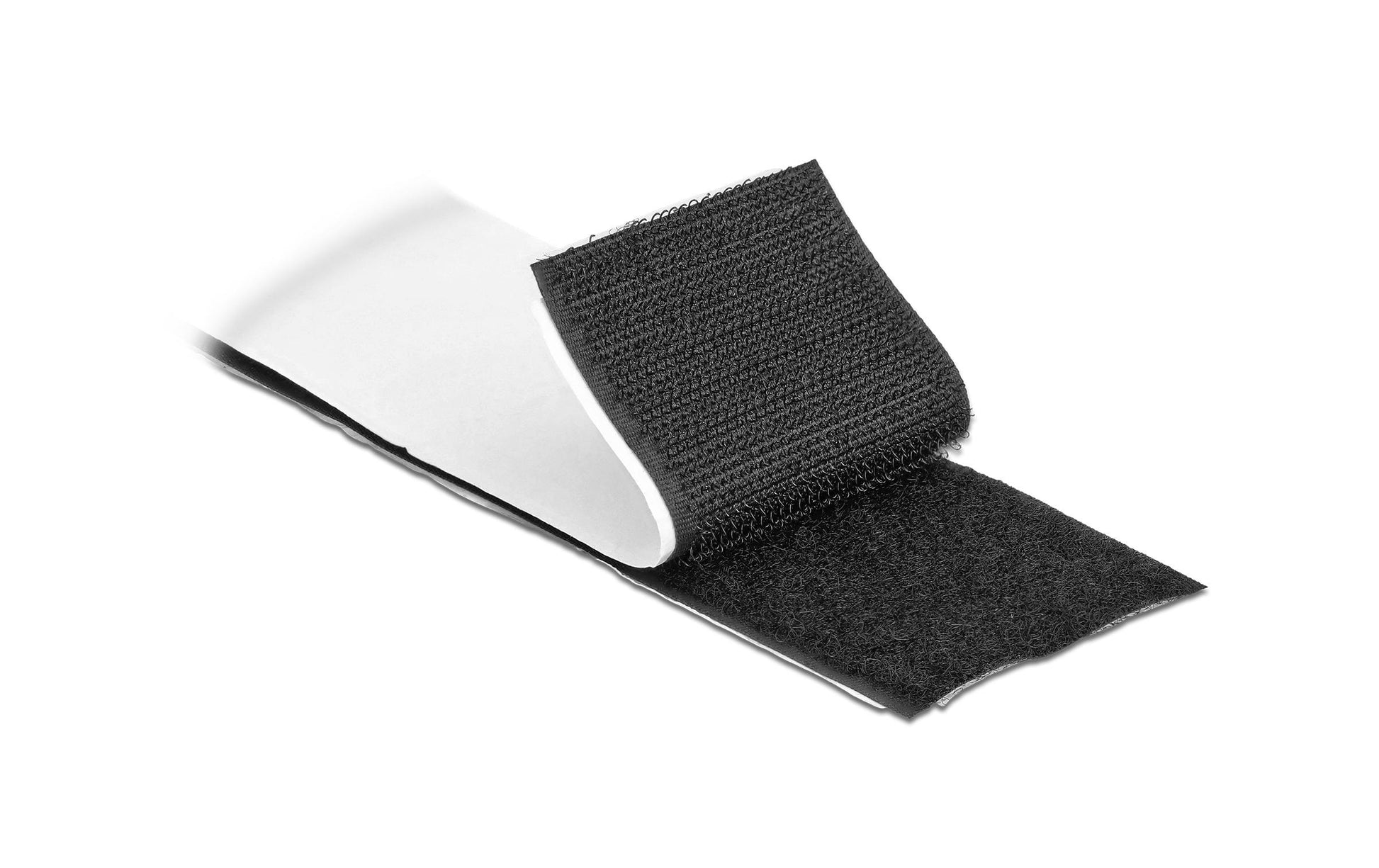 DeLOCK Klettband, 1 m × 50 mm – schwarz