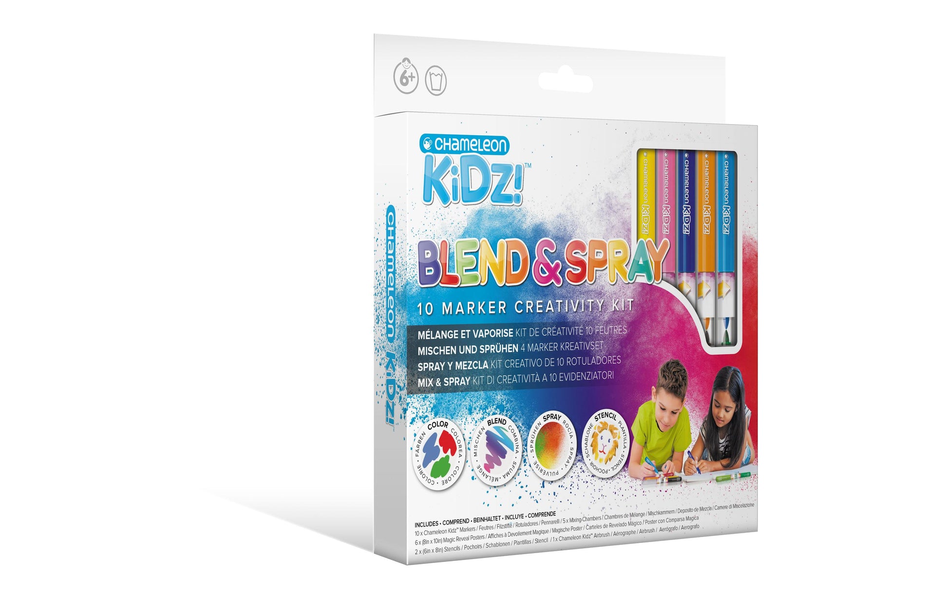 Chameleon Kidz – Blend & Spray Bastelset – 24-teilig – ab 4 Jahren