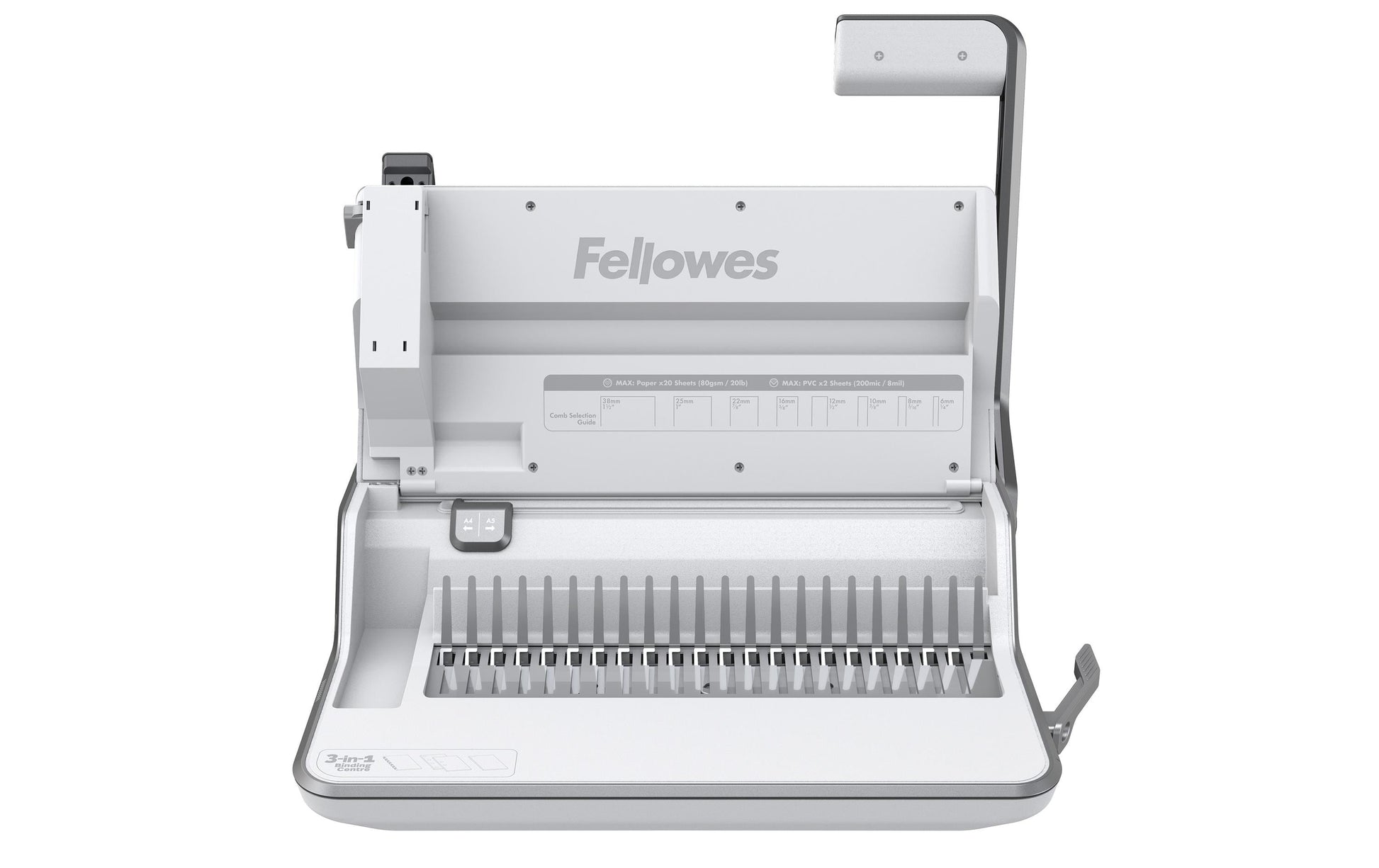 Fellowes Lyra Bindegerät – für A3 hoch, A4, 20 Blatt, Binden, Heften und Lochen
