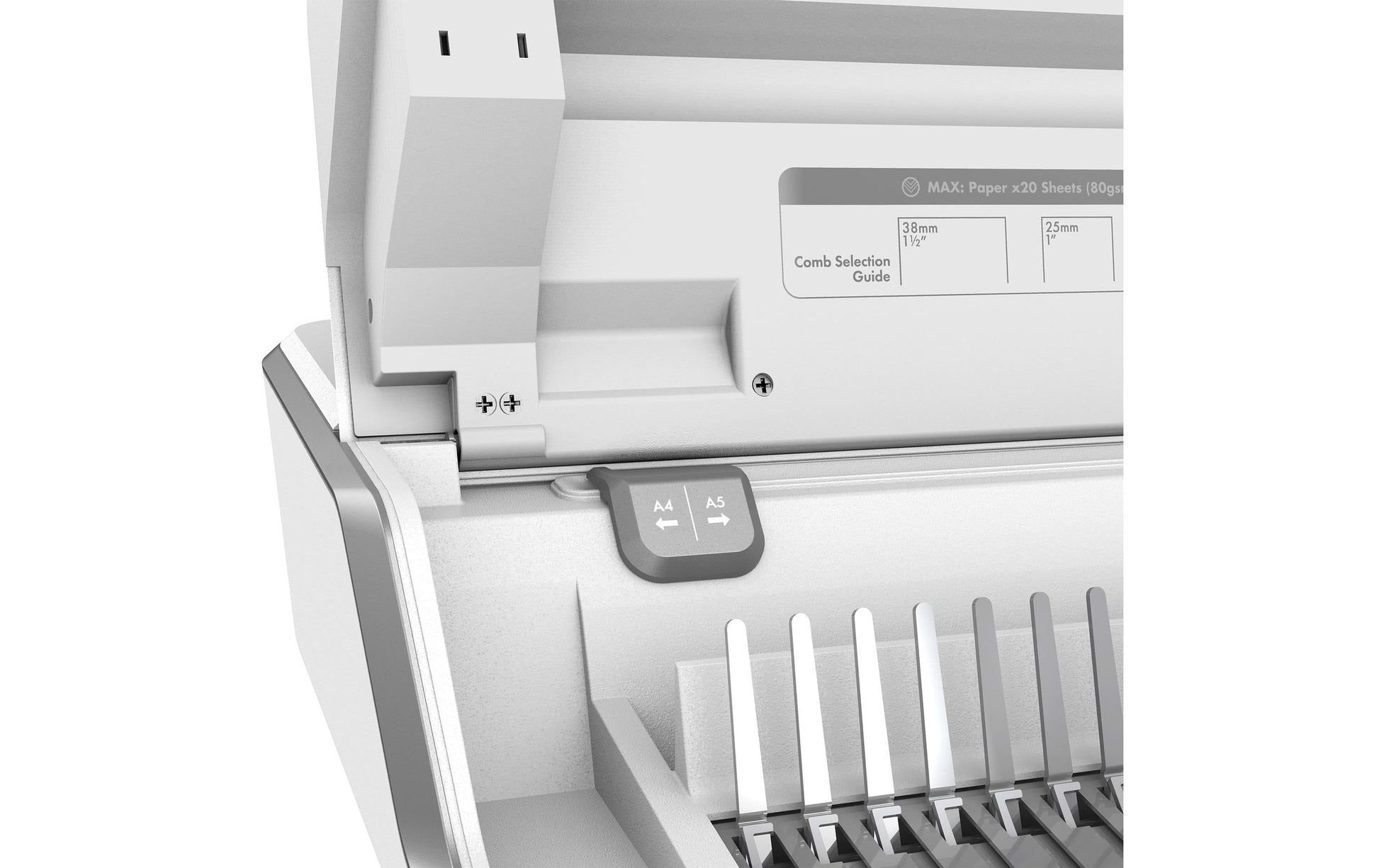 Fellowes Lyra Bindegerät – für A3 hoch, A4, 20 Blatt, Binden, Heften und Lochen