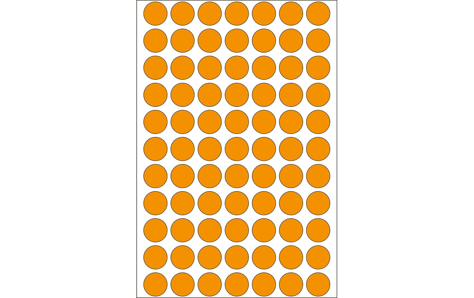 HERMA Haftetiketten – rund Ø 13 mm, stark haftend, leuchtorange, 24 Blatt (1'848 Stk.)