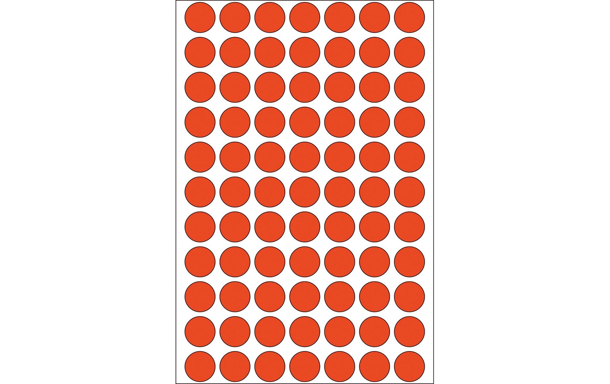 HERMA Haftetiketten – rund Ø 13 mm, permanent, rot, Bogen 111 × 170 mm, 32 Blatt (2'464 Stk.)
