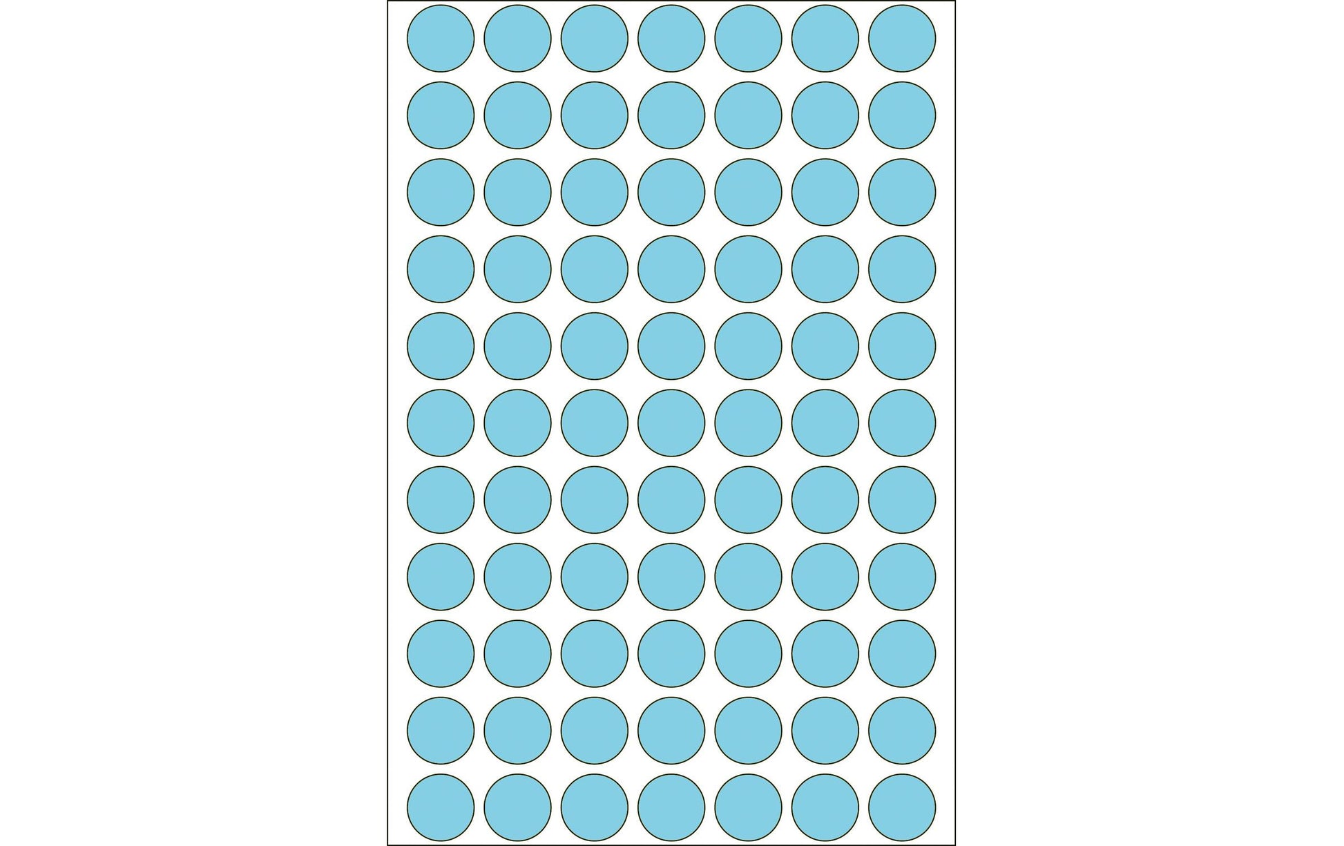 HERMA Haftetiketten – Ø 13 mm, permanent, blau, Bogen 111 × 170 mm, 32 Blätter (2'464 Stk.)