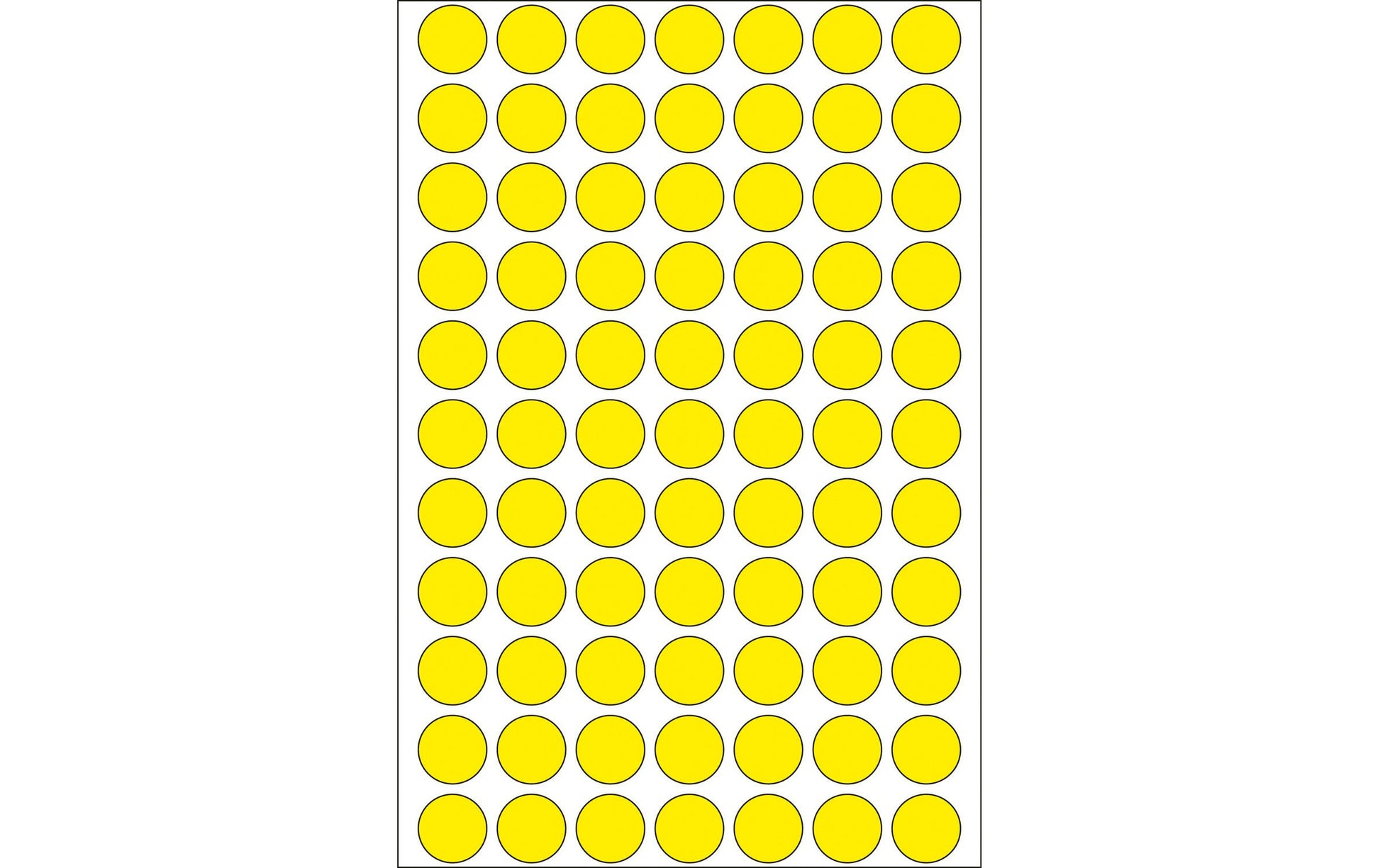 HERMA Haftetiketten – Ø 13 mm, permanent, gelb, 32 Blatt (2'464 Stk.)