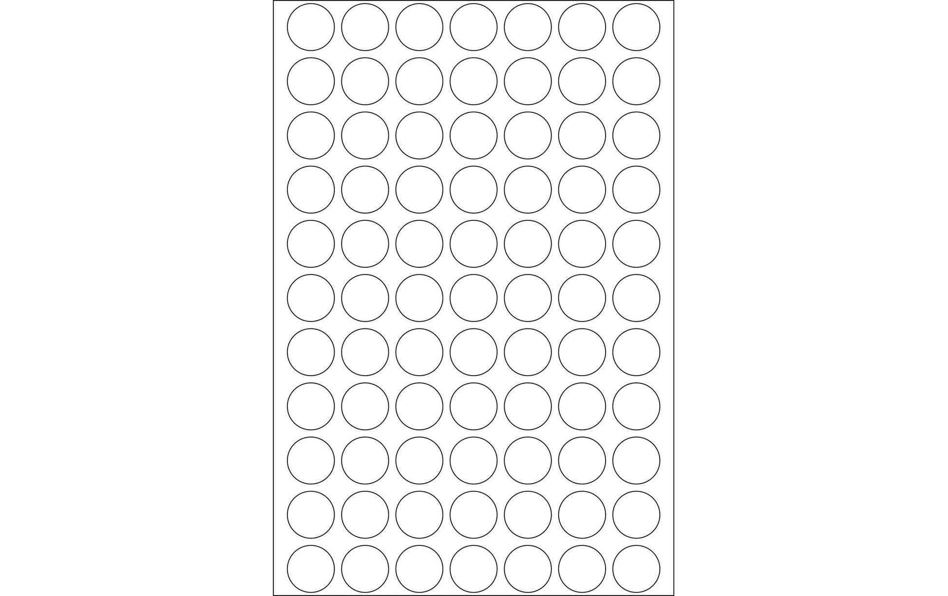 HERMA Haftetiketten – rund Ø 13 mm, stark haftend, weiss, Bogen 111 × 170 mm, 32 Blatt (2'464 Stk.)