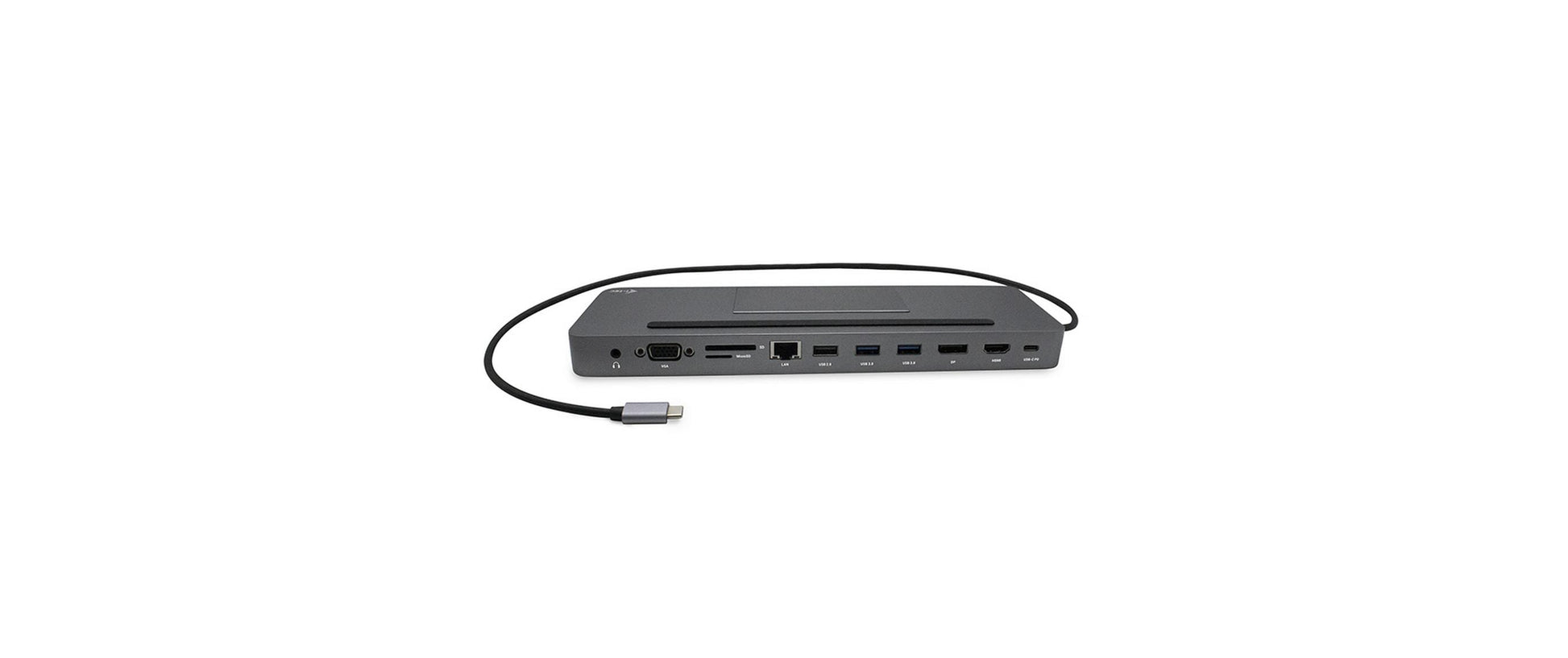 i-tec Dockingstation – USB-C, 1× DP, 1× HDMI, 1× VGA, 4× USB-A, 85 W PD, GbE, SD, 3,5 mm, für Windows/Mac/Linux