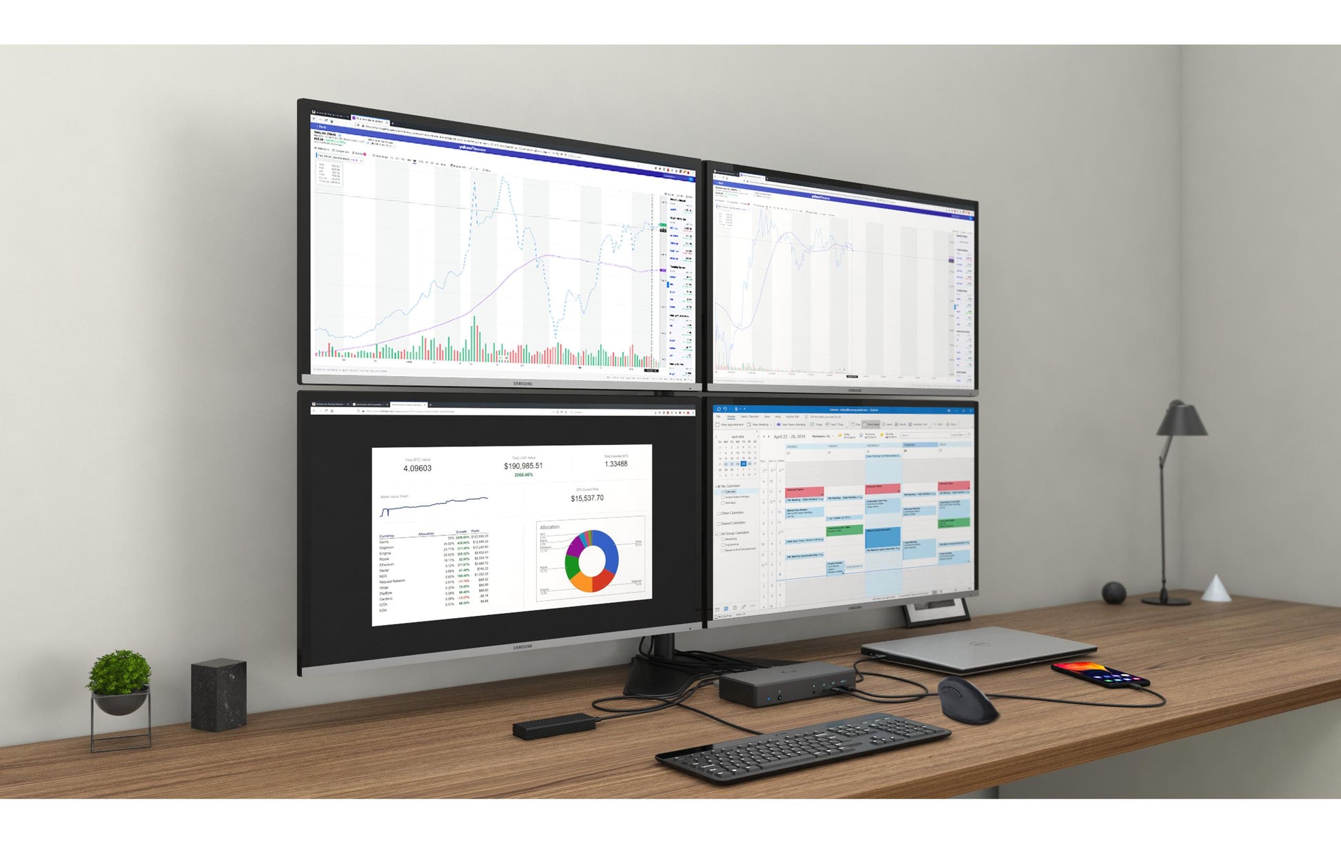 i-tec Quattro Dockingstation – USB-C, 2× DP, 2× HDMI, 5× USB-A, 2× USB-C, 85 W PD, GbE, für Windows/Mac/Linux