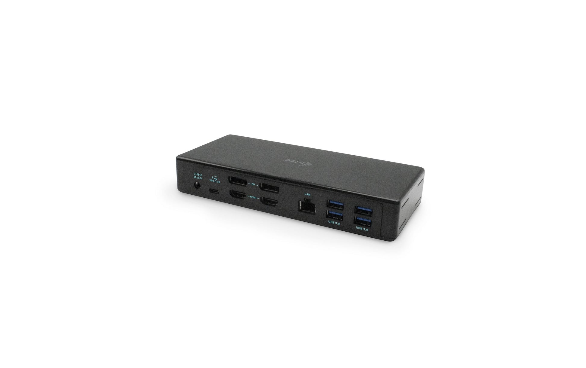 i-tec Quattro Dockingstation – USB-C, 2× DP, 2× HDMI, 5× USB-A, 2× USB-C, 85 W PD, GbE, für Windows/Mac/Linux