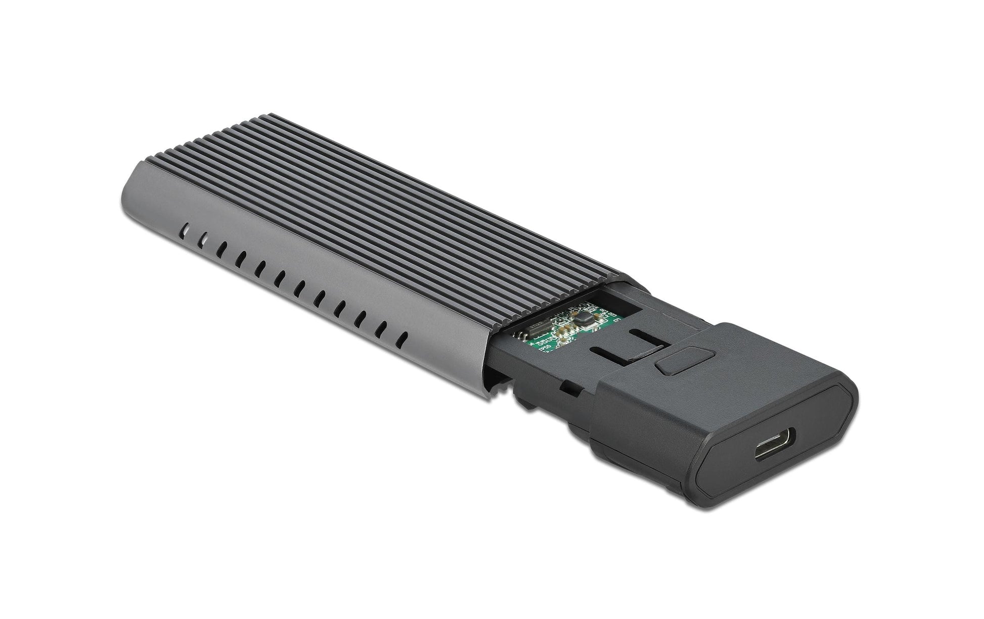 DeLOCK M.2 SSD-Gehäuse – 1-Bay extern – USB 3.2 Gen 2 (10 Gbit/s), USB-C – für M.2 NVMe (PCIe) und M.2 SATA