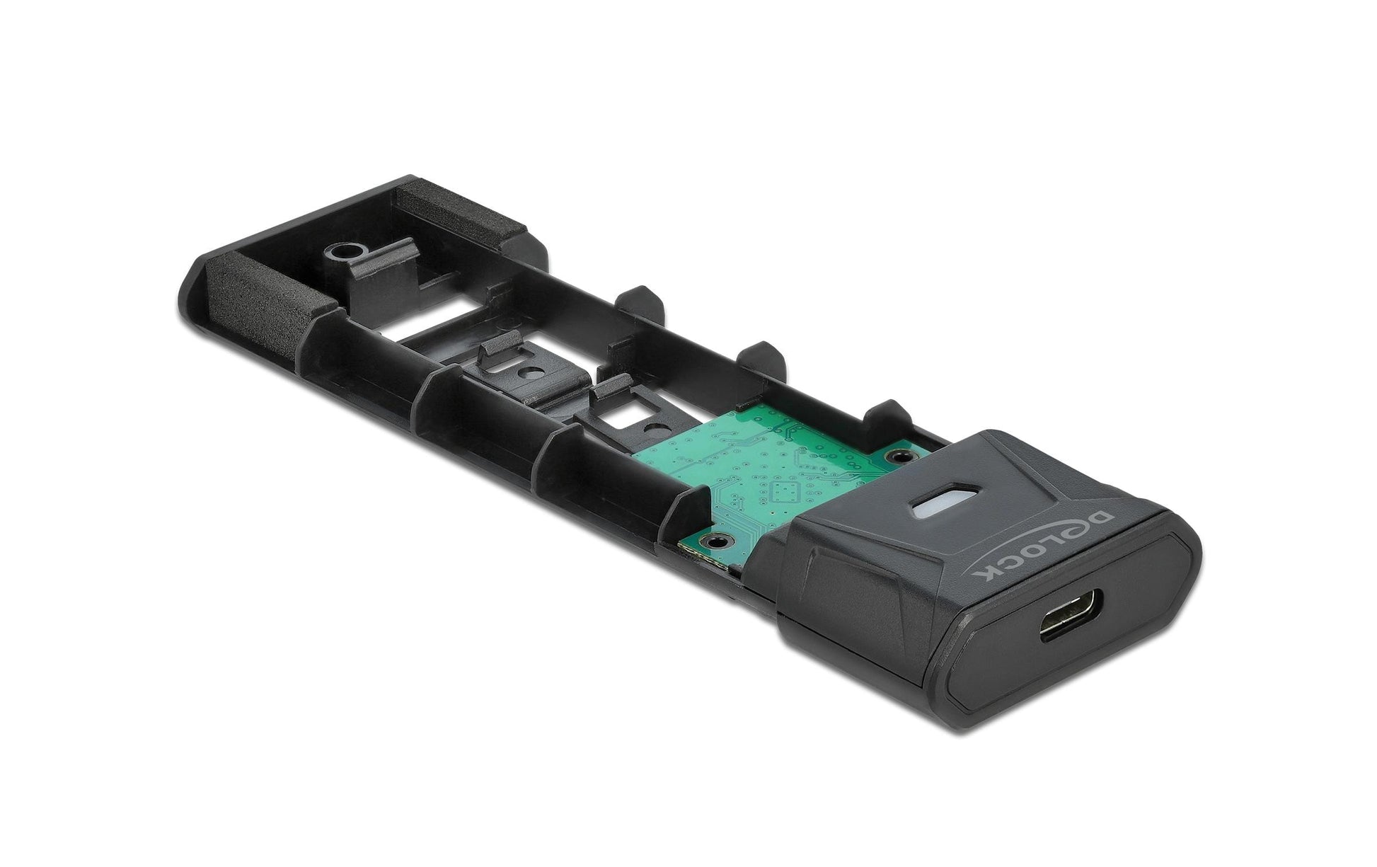 DeLOCK M.2 SSD-Gehäuse – 1-Bay extern – USB 3.2 Gen 2 (10 Gbit/s), USB-C – für M.2 NVMe (PCIe) und M.2 SATA