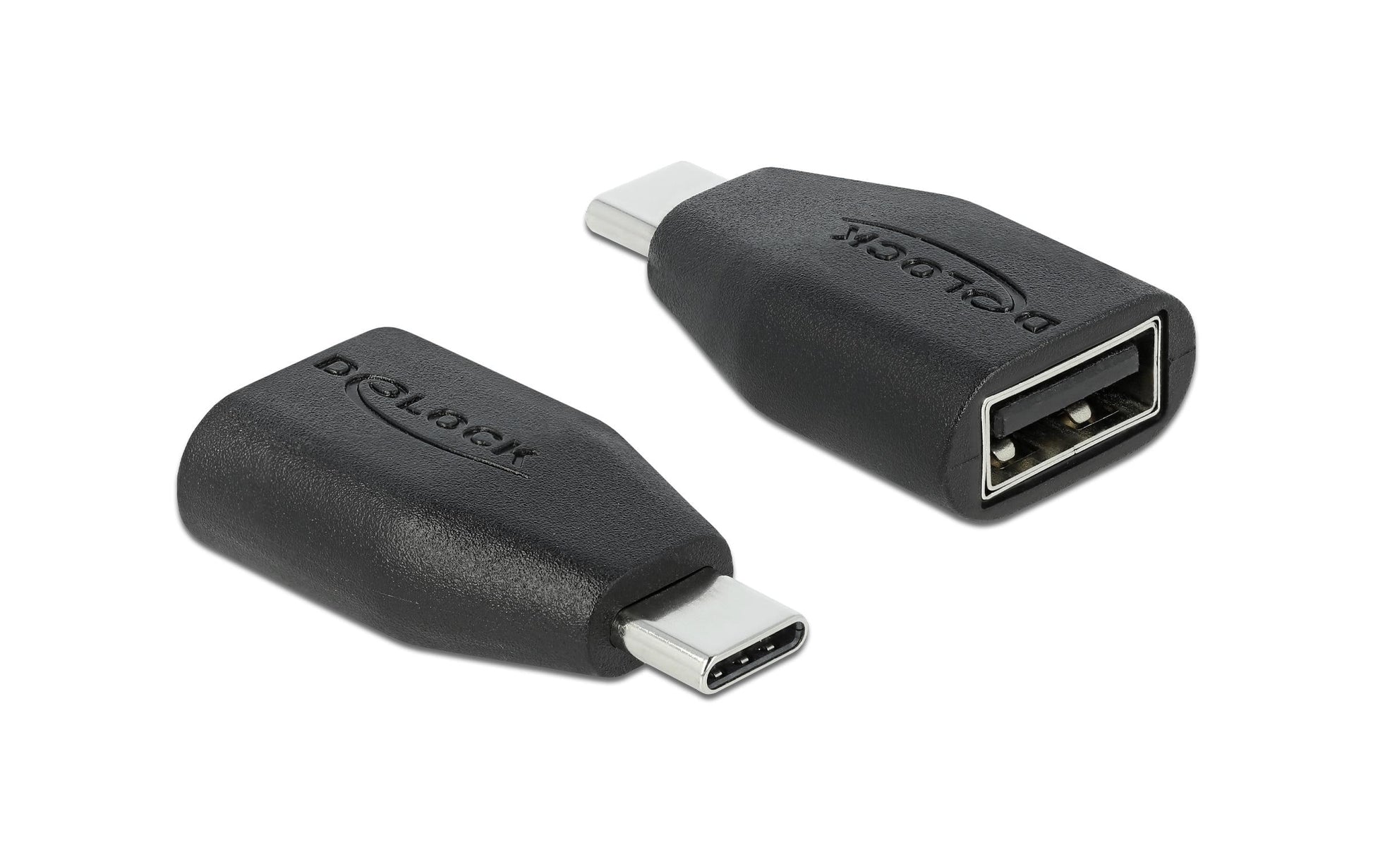 DeLOCK Adapter USB-C zu USB-A – Datenblocker, USB-C (m) zu USB-A (w), Schwarz