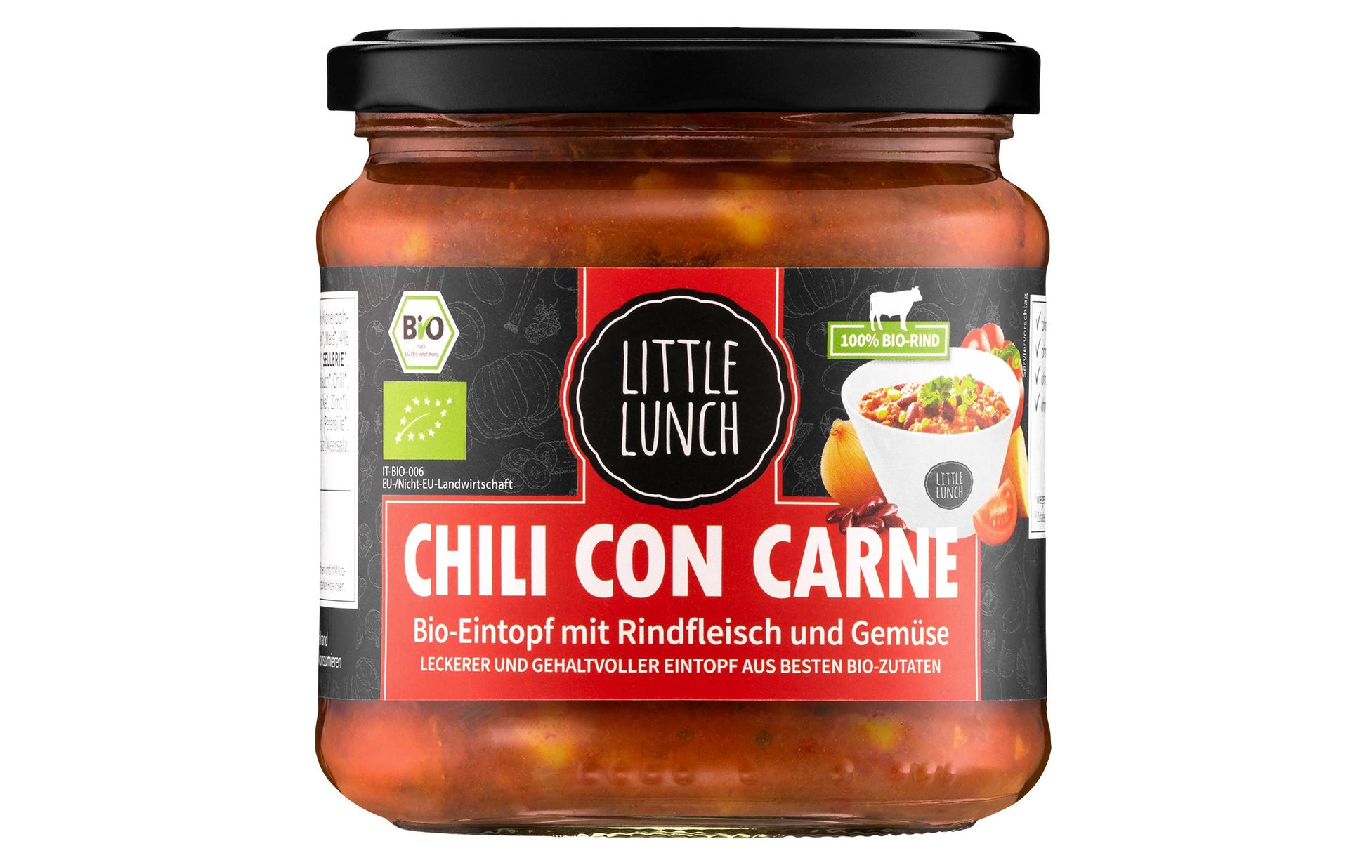 Little Lunch Bio Eintopf Chili con Carne, laktosefreie Dose – 350 ml