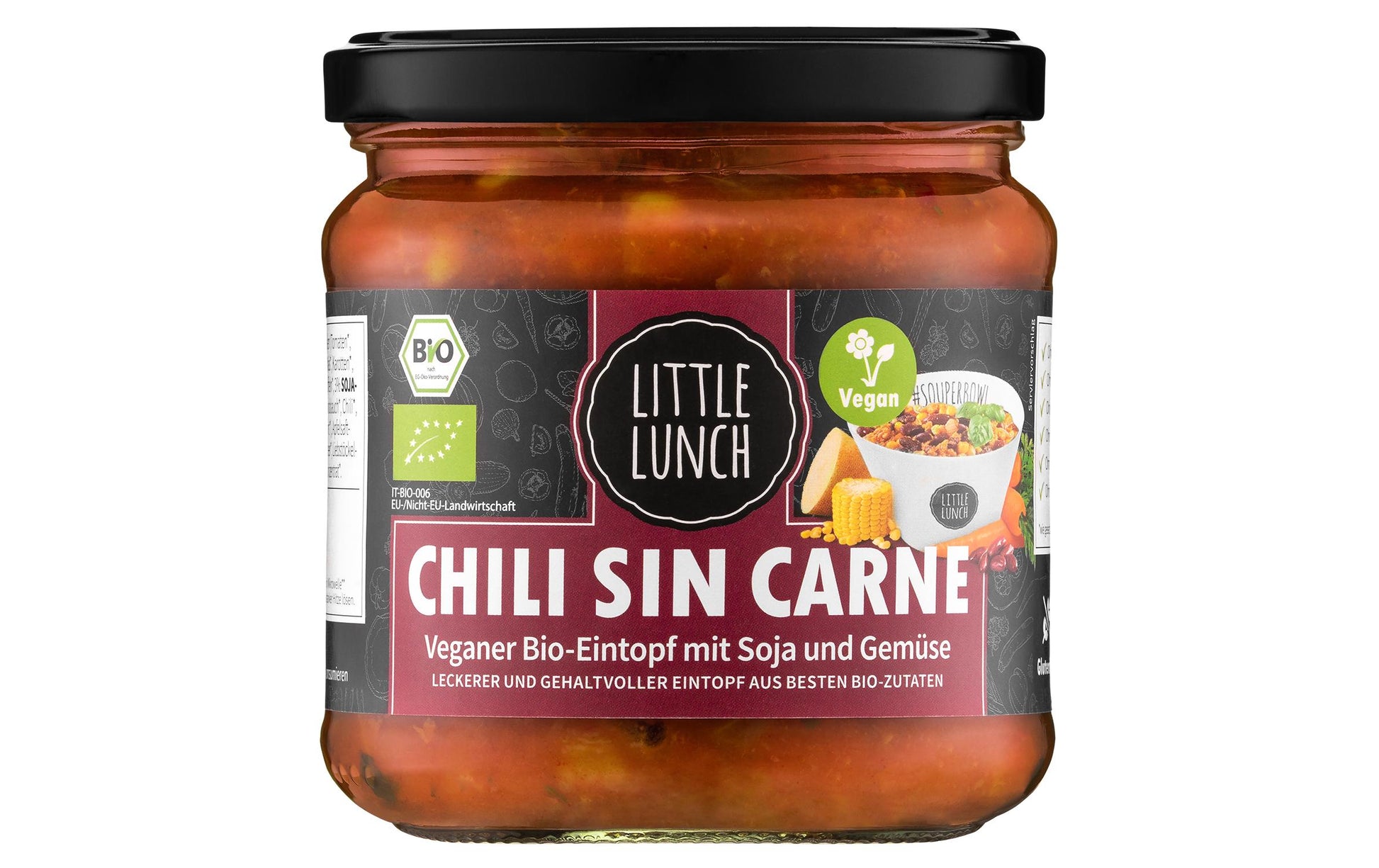 Little Lunch Eintopf Chili sin Carne, Bio, glutenfrei – 350 ml