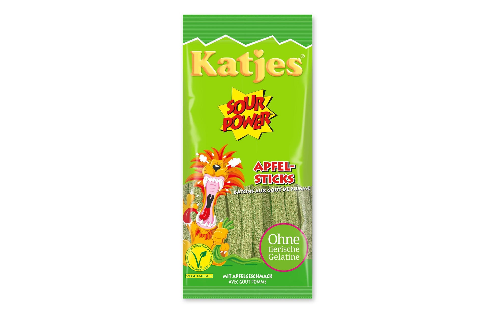 Katjes Sour Power Apfel-Sticks – 100 g