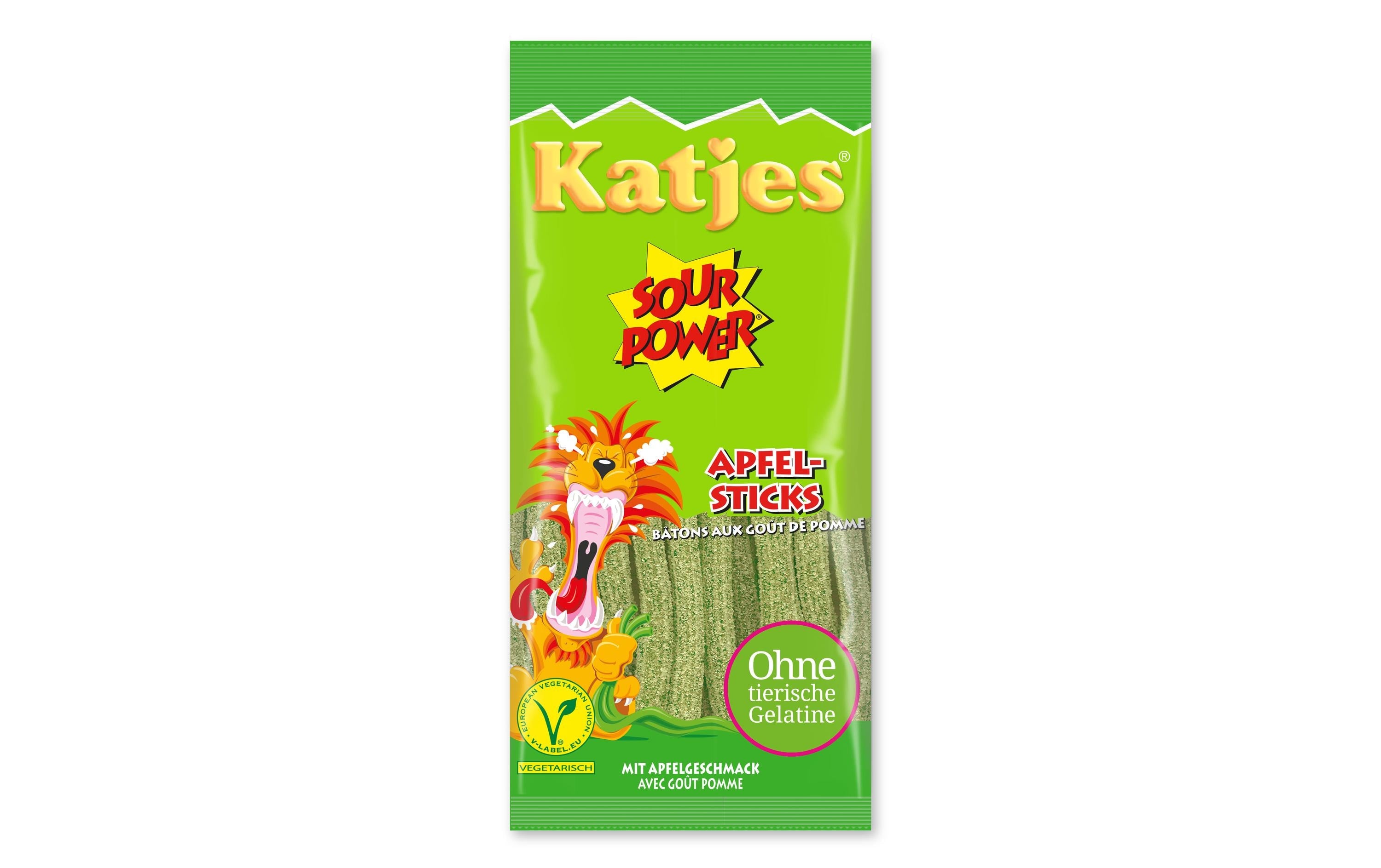 Katjes Sour Power Apfel-Sticks – 100 g