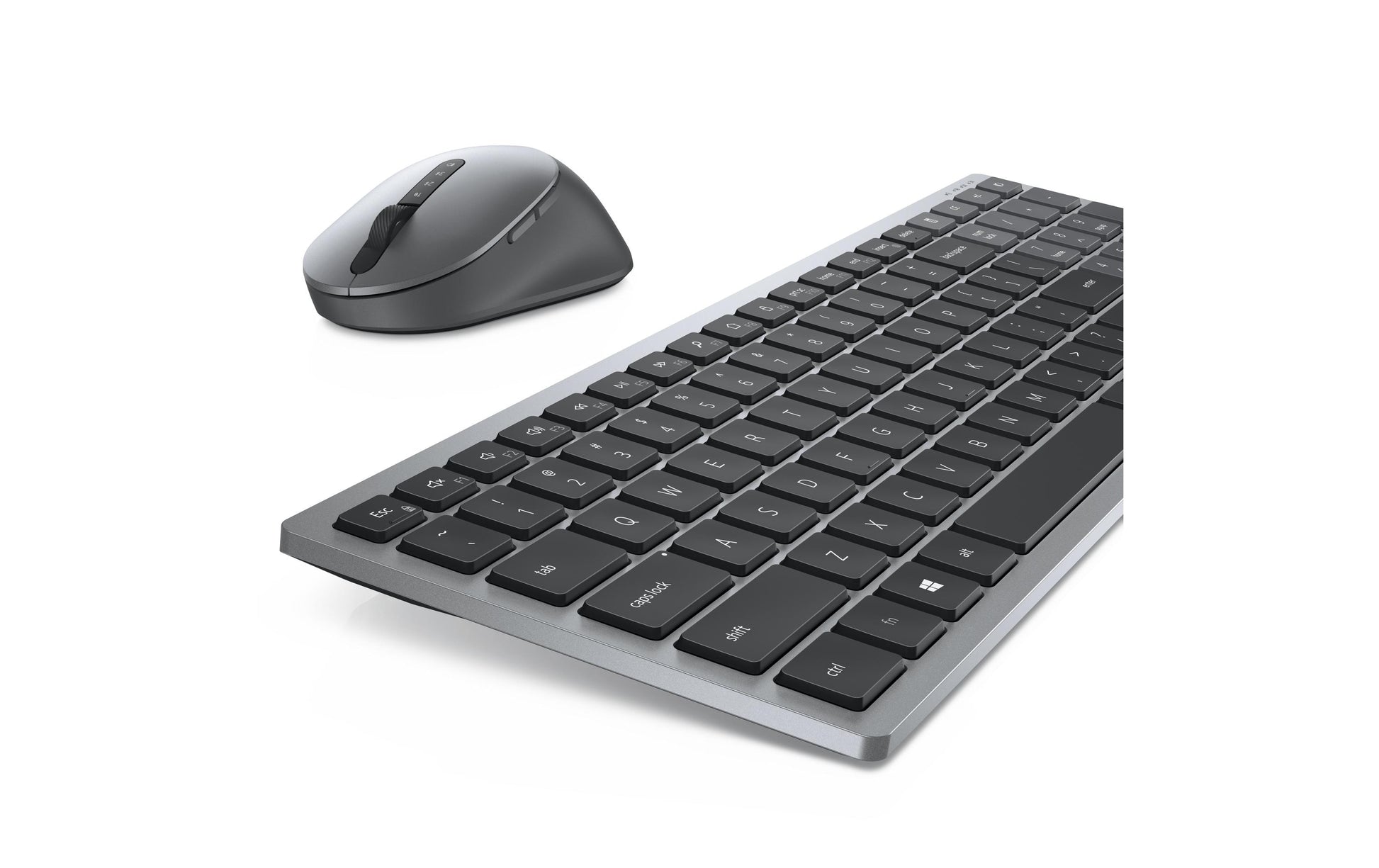 Dell KM7120W – Tastatur- und Maus-Set – Bluetooth & 2,4 GHz (USB-A Empfänger) – QWERTZ (CH) – Grau
