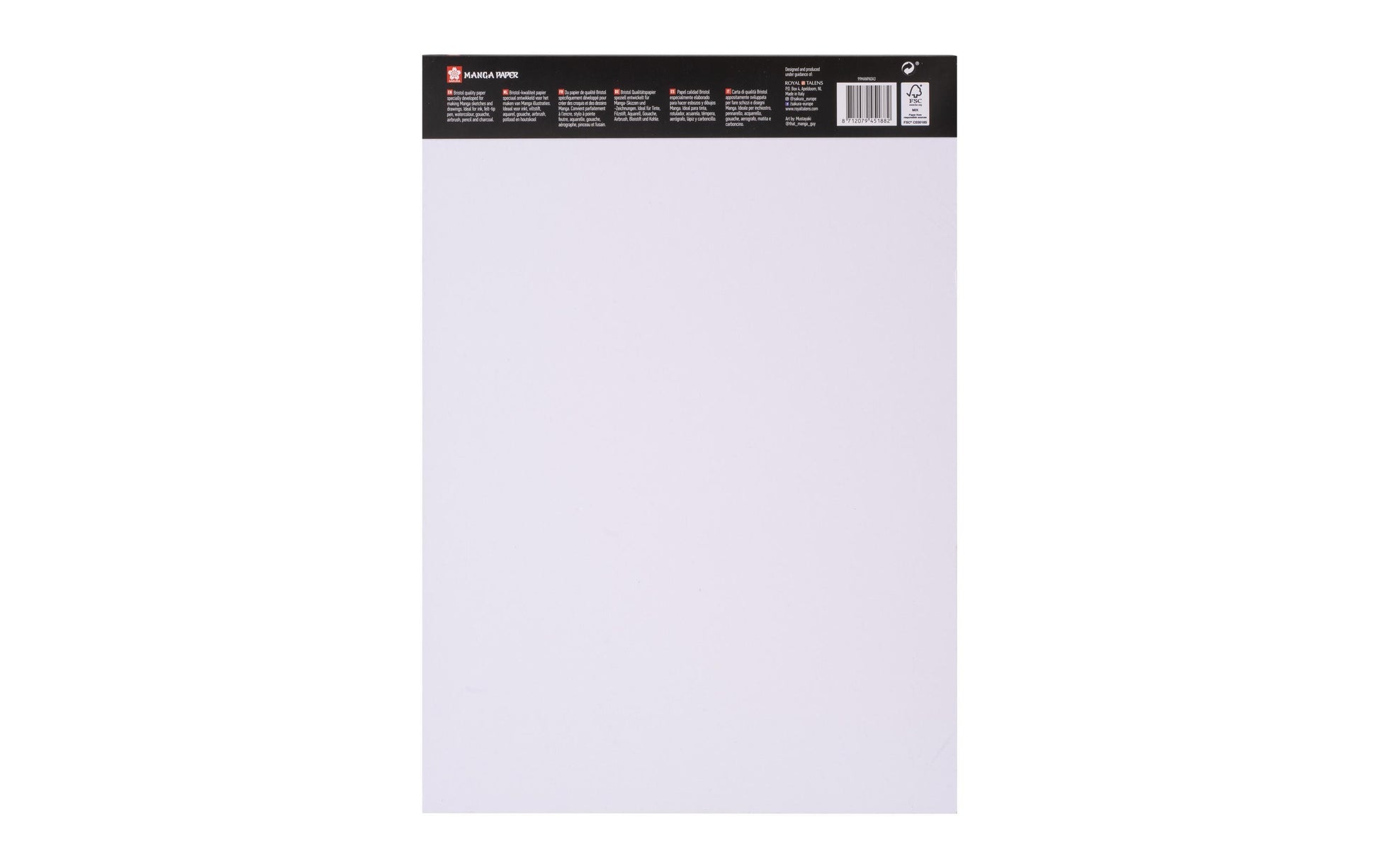 Sakura Zeichenblock – A3, 250 g/m², weiss, glatt, 20 Blatt