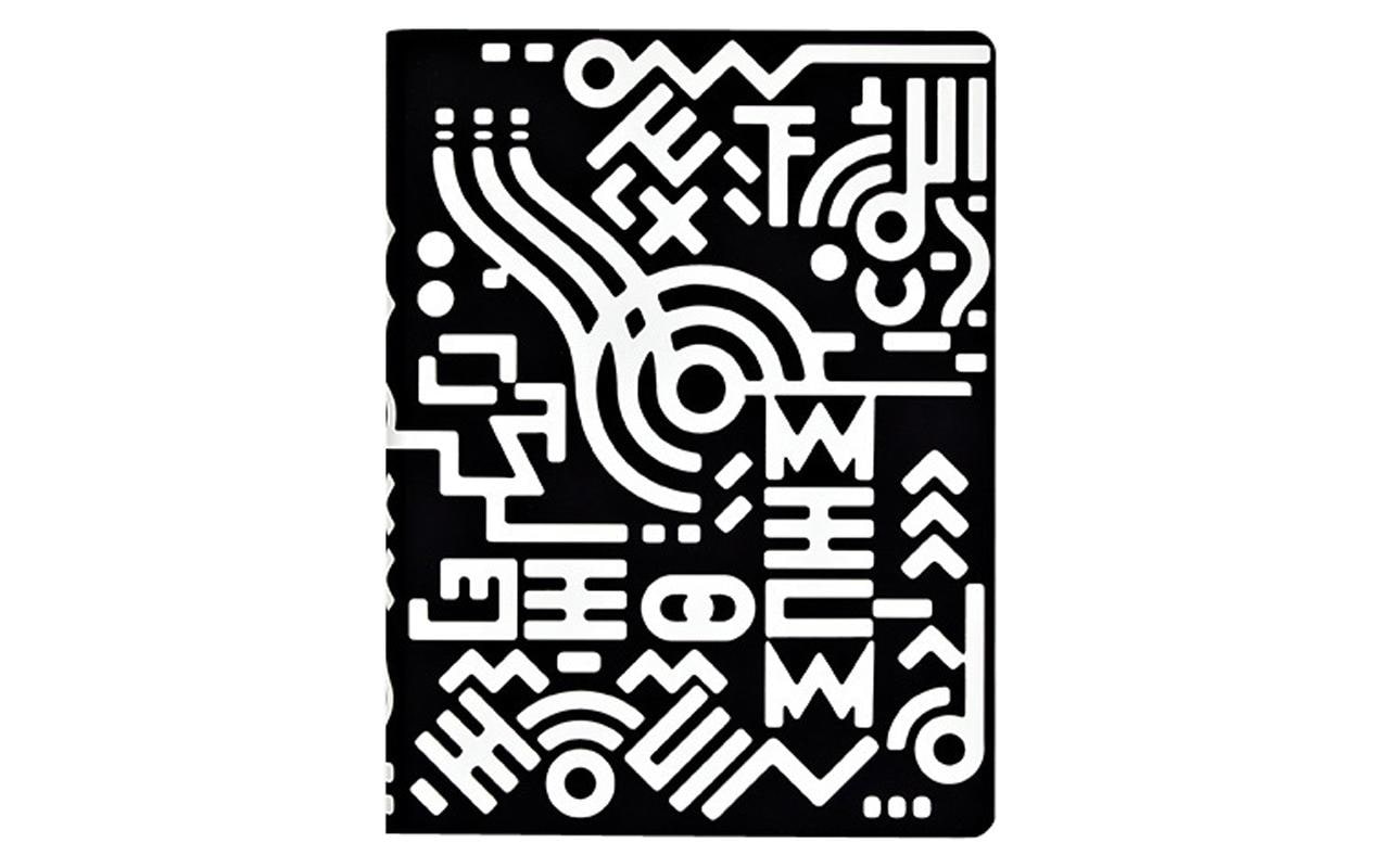 nuuna Notizbuch Graphic L, A5, 256 Seiten – schwarz, weiss