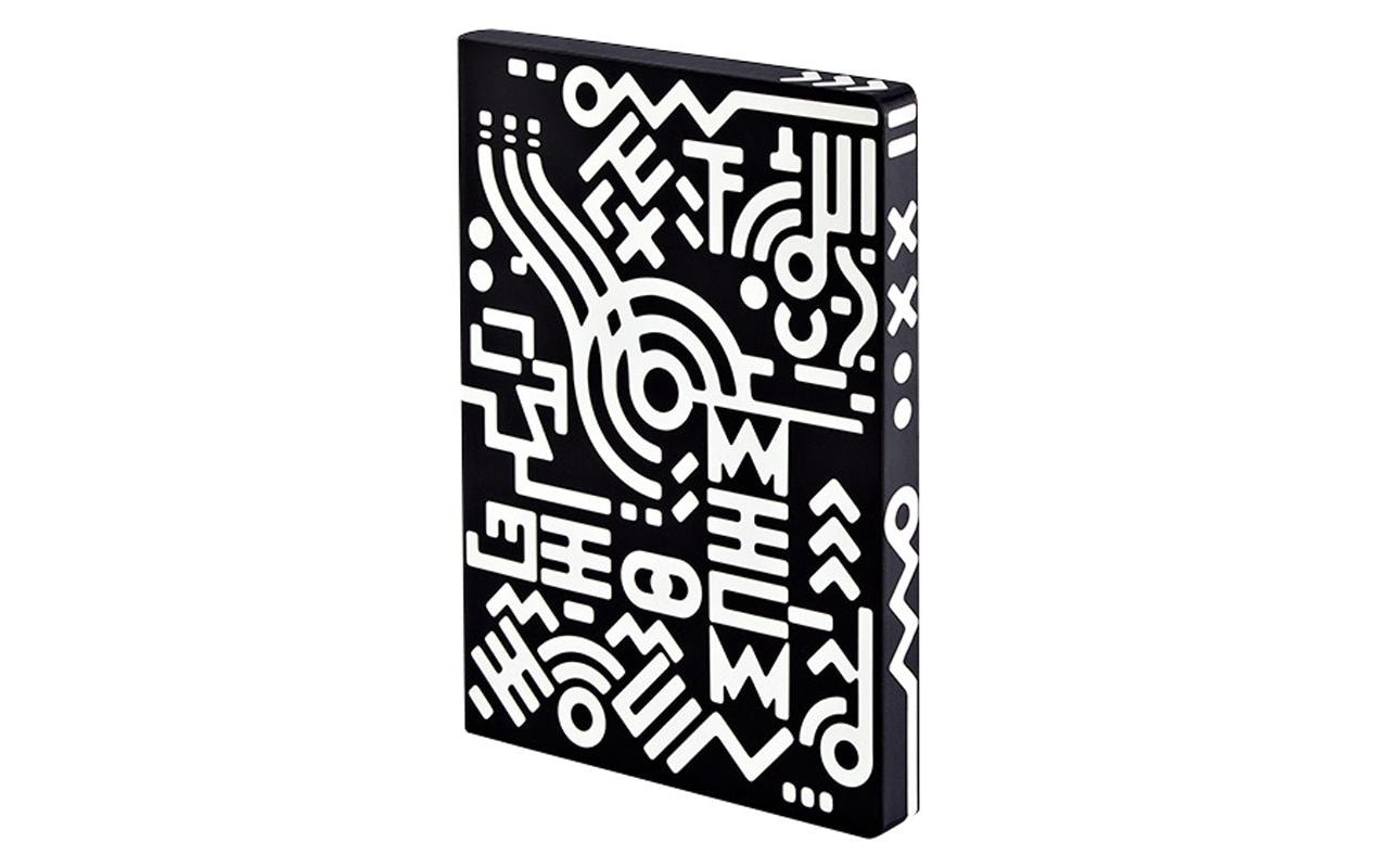 nuuna Notizbuch Graphic L, A5, 256 Seiten – schwarz, weiss