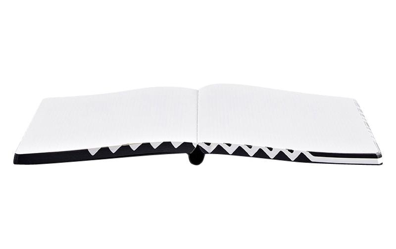 nuuna Notizbuch Graphic L, A5, 256 Seiten – schwarz, weiss