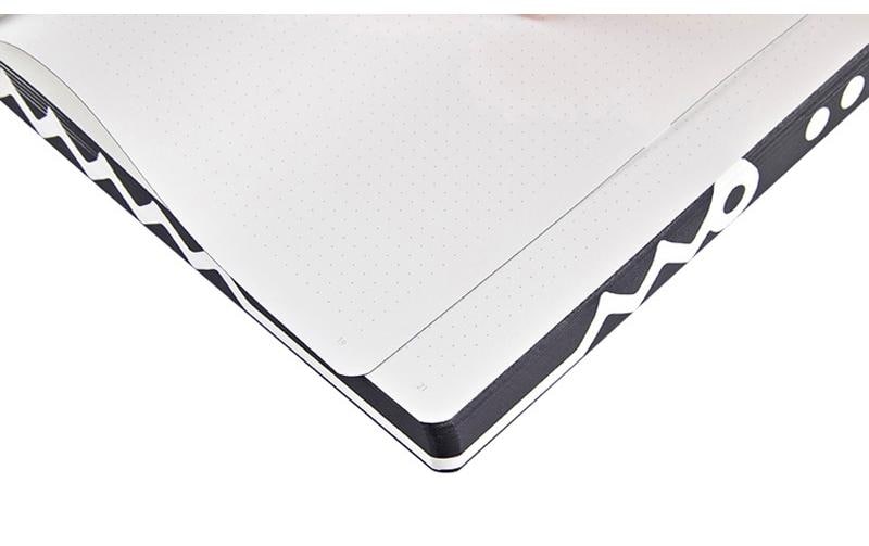 nuuna Notizbuch Graphic L, A5, 256 Seiten – schwarz, weiss