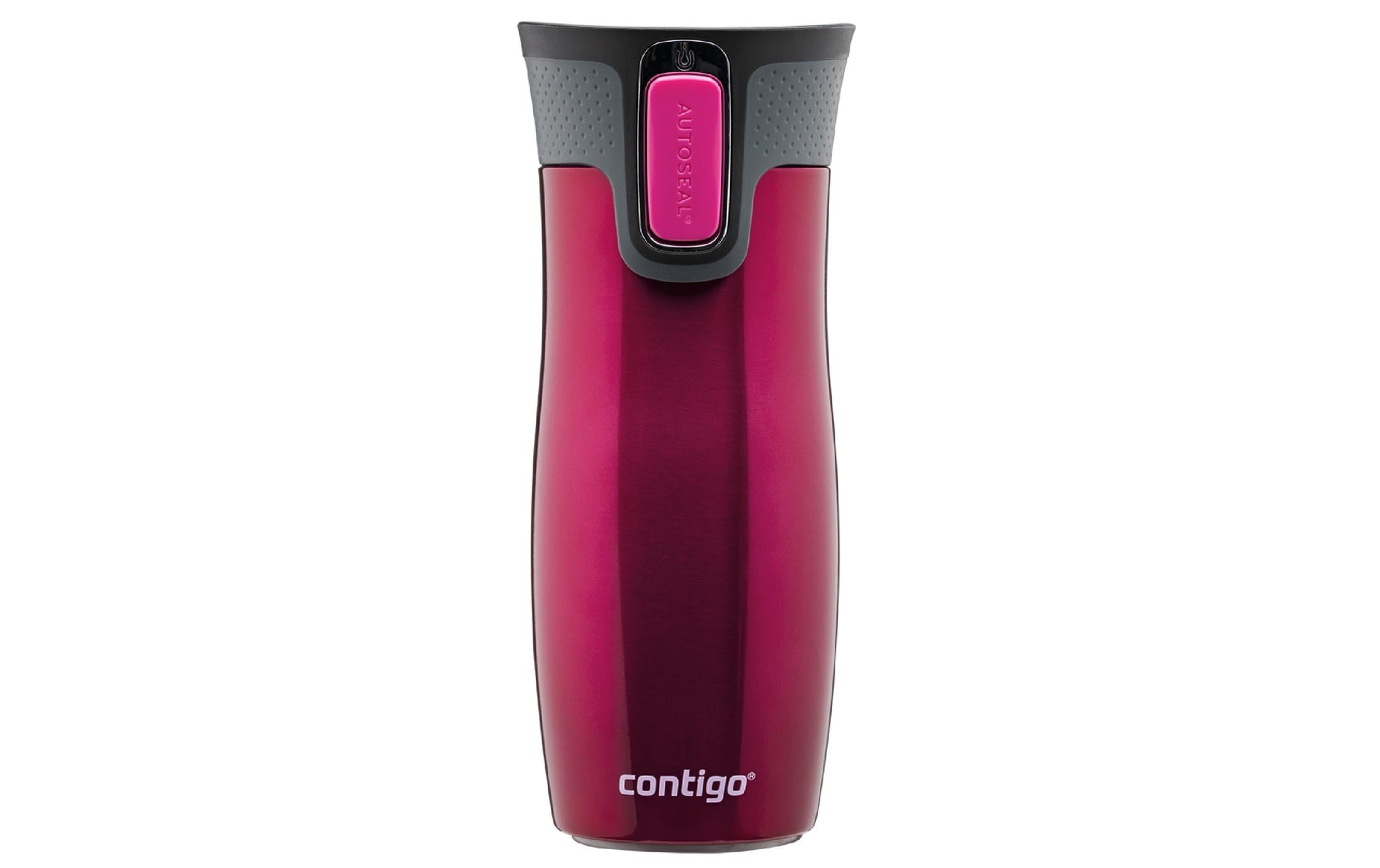 CONTIGO Thermobecher West Loop – 470 ml, Ø 9,0 cm, H 20,5 cm, Edelstahl, Rosa, vakuumisoliert, auslaufsicher