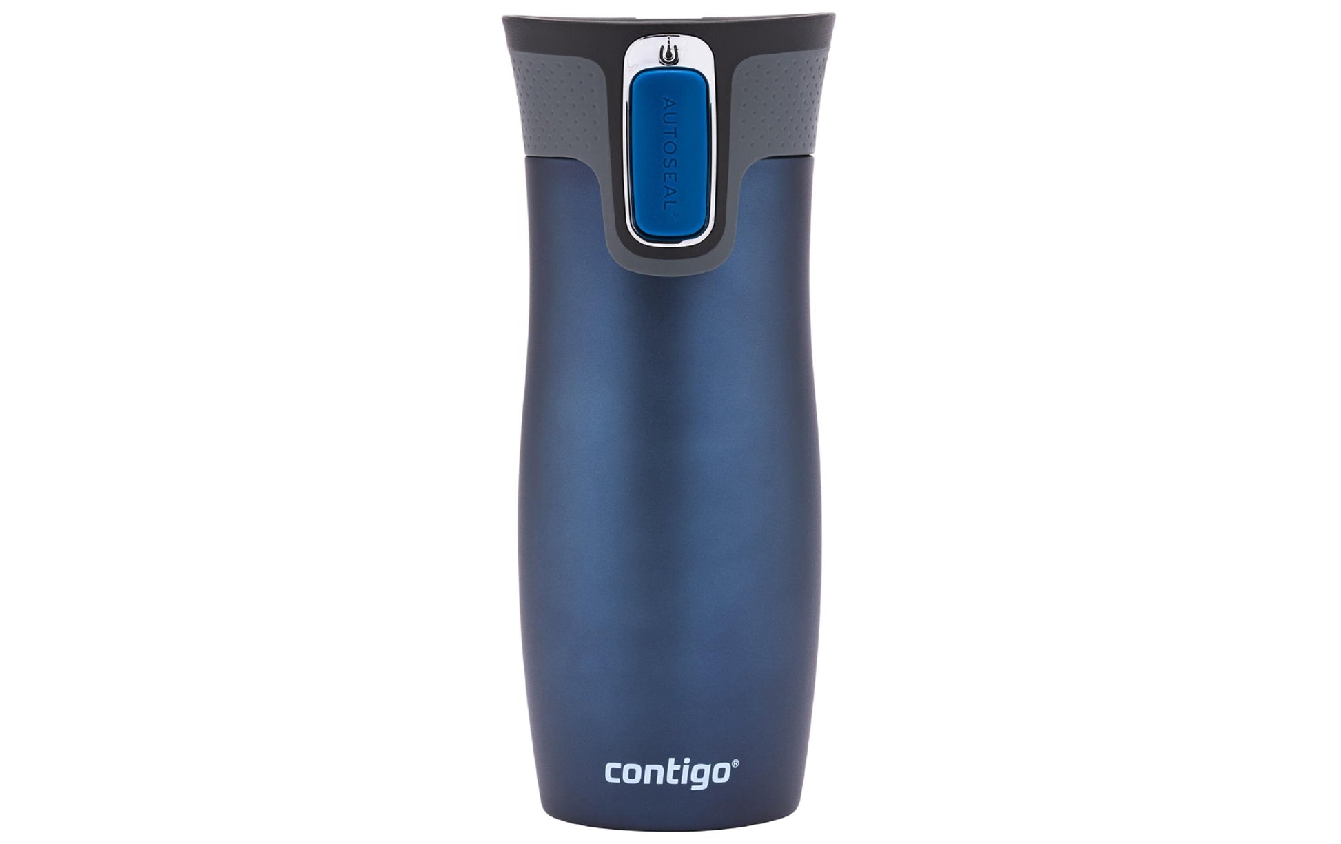 Contigo West Loop Thermobecher 470 ml – doppelwandig 5 h heiss/12 h kalt, Edelstahl, Autoseal, Dunkelblau