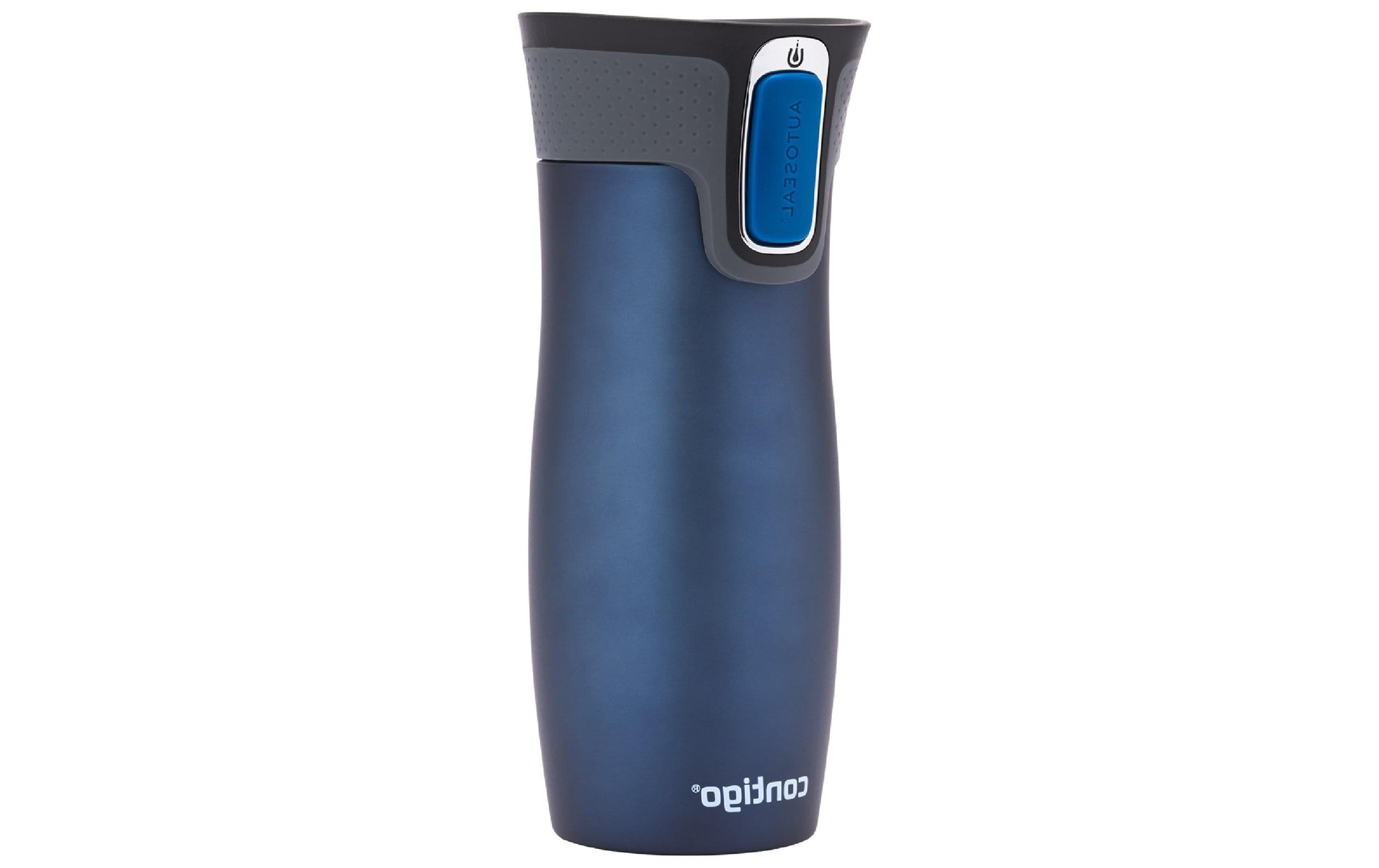 Contigo West Loop Thermobecher 470 ml – doppelwandig 5 h heiss/12 h kalt, Edelstahl, Autoseal, Dunkelblau