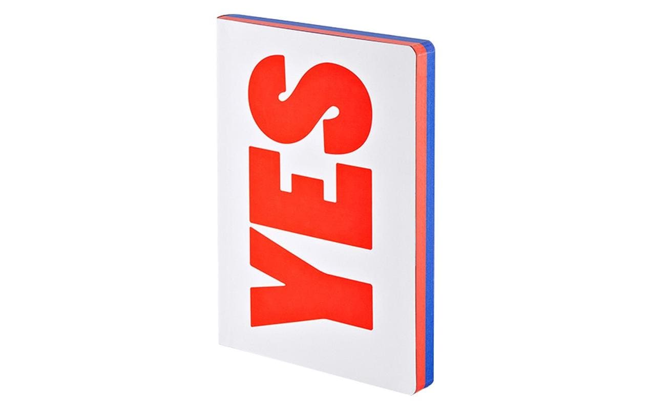 nuuna Notizbuch Graphic L, A5, 256 Seiten – rot, gelb