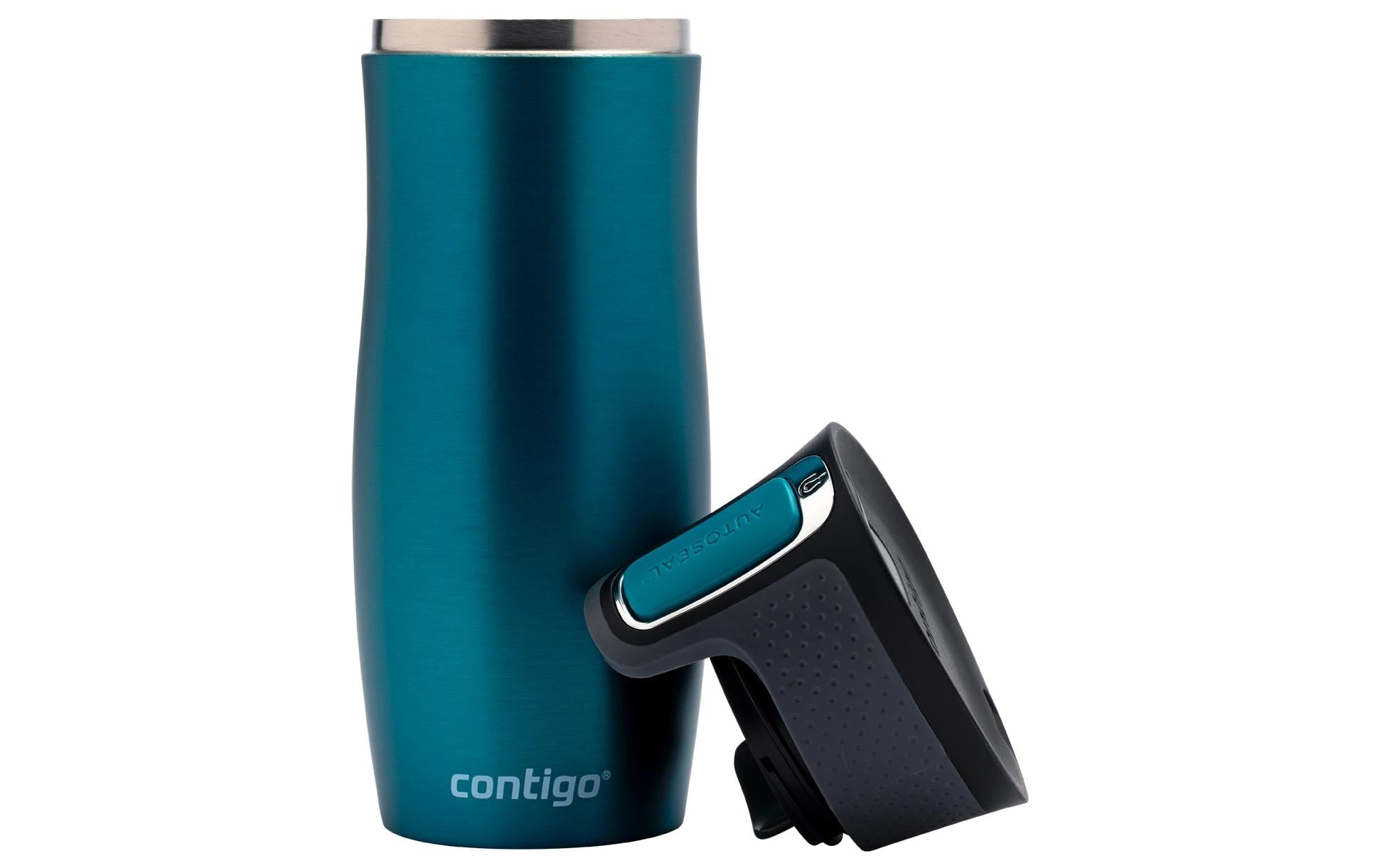 Contigo West Loop Thermobecher 470 ml – doppelwandig 5 h heiss/12 h kalt, Edelstahl, Autoseal, Türkis