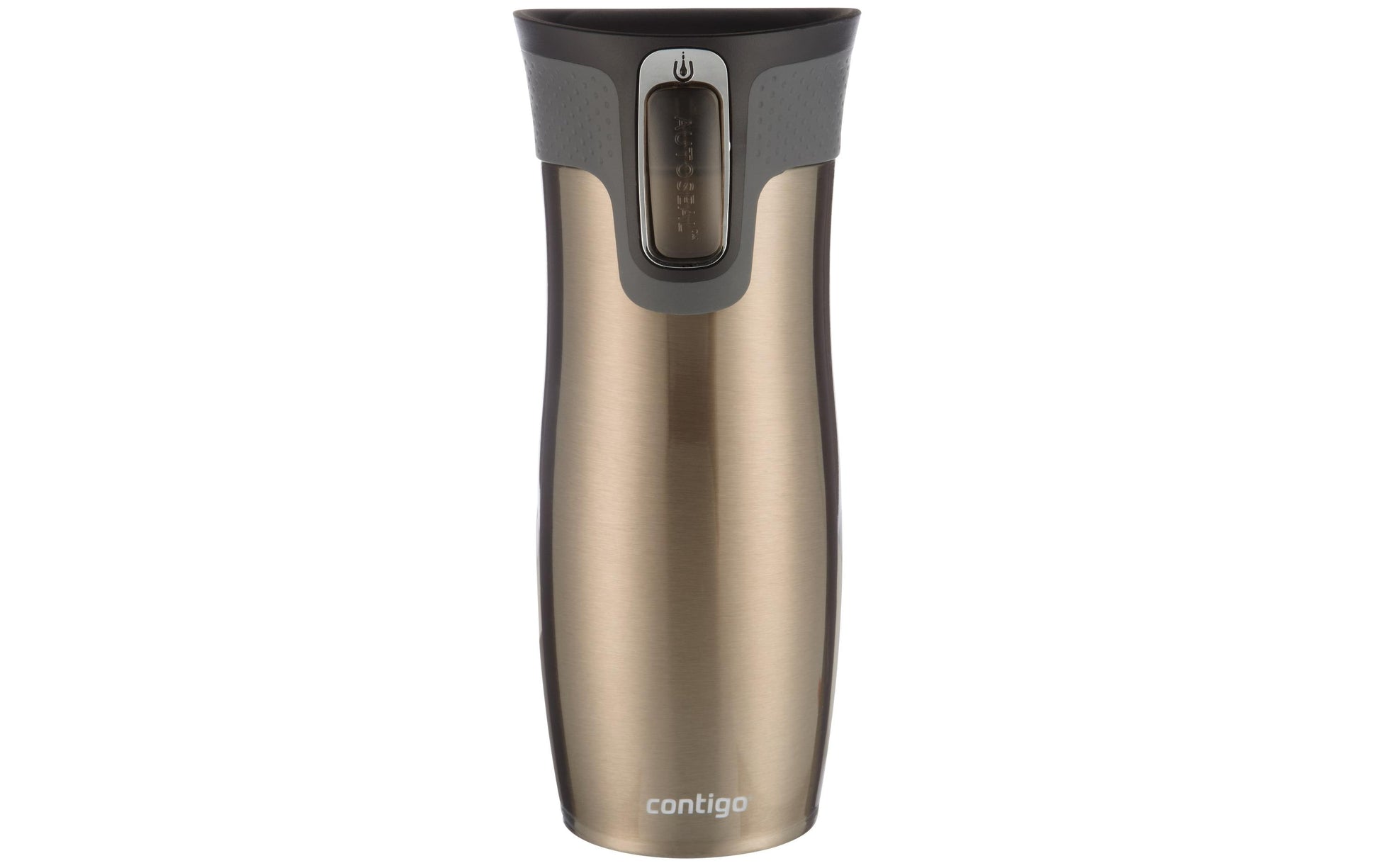 CONTIGO West Loop Thermobecher 470 ml – doppelwandig 5 h heiss/12 h kalt, Edelstahl, Klappdeckel, Bronze