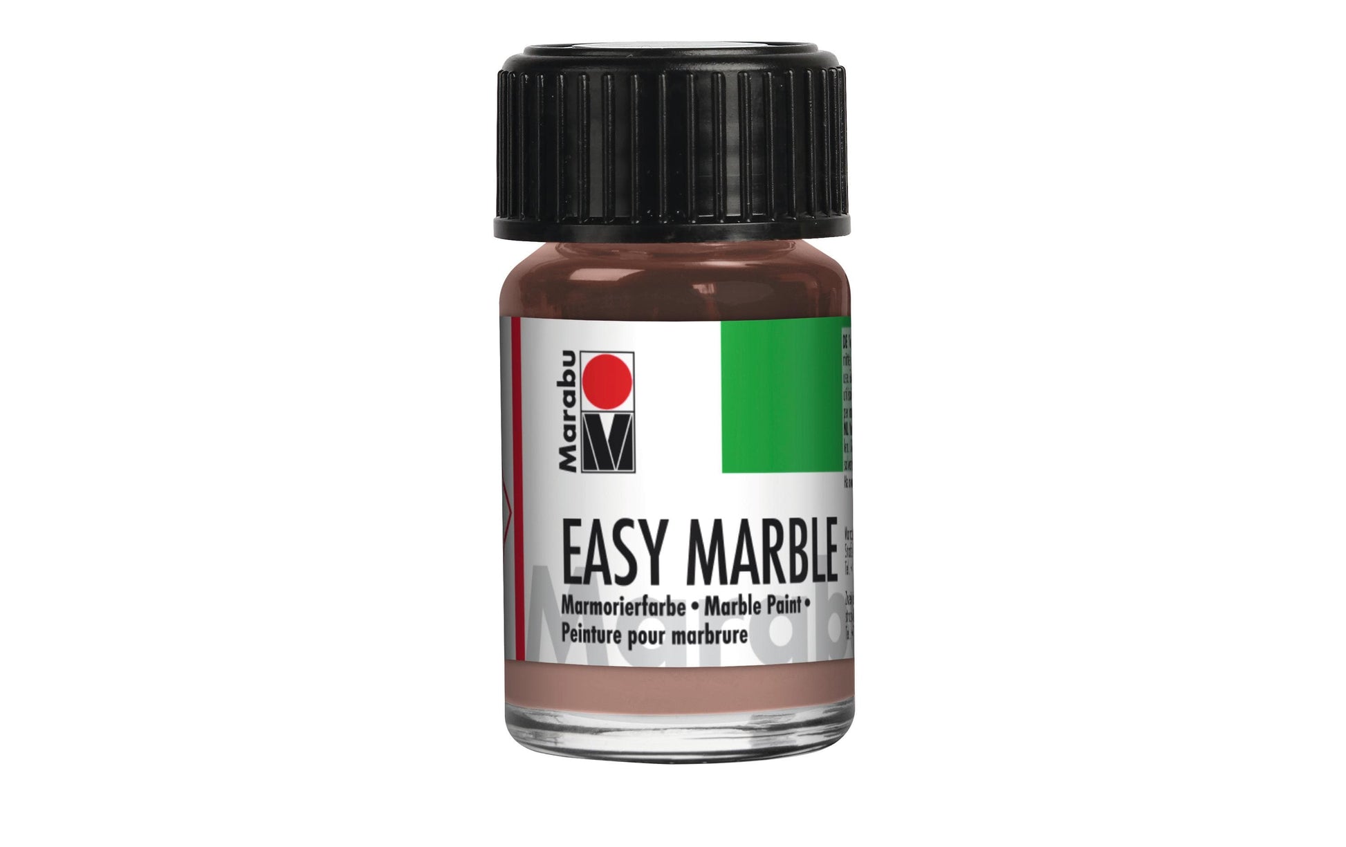 Marabu Easy Marble Marmorierfarbe – Pastell, Mehrfarbig – 6 Farben (6×15 ml, 90 ml)