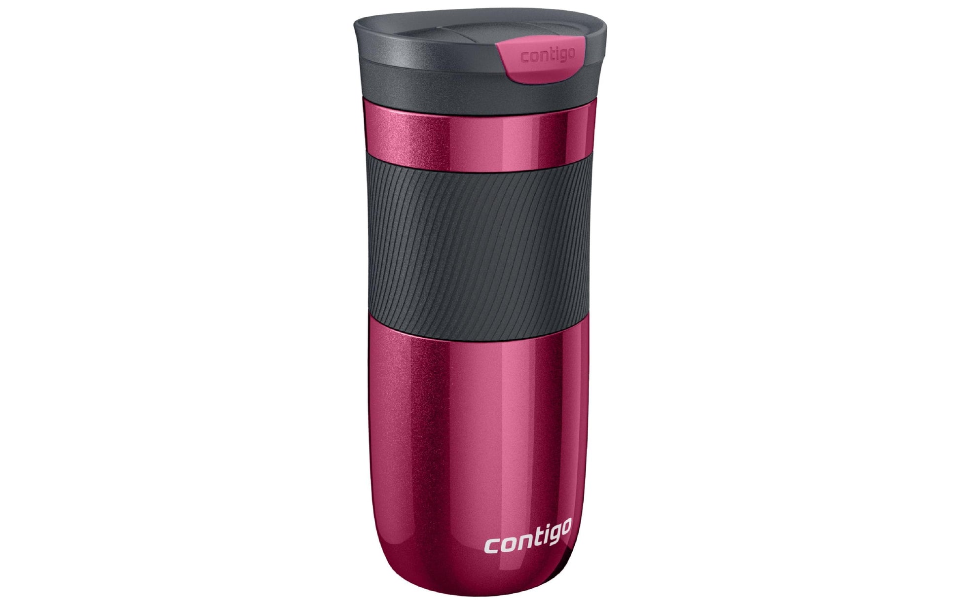 CONTIGO Thermobecher Byron – 470 ml, Edelstahl/Kunststoff, Bordeaux, vakuumisoliert, auslaufsicher