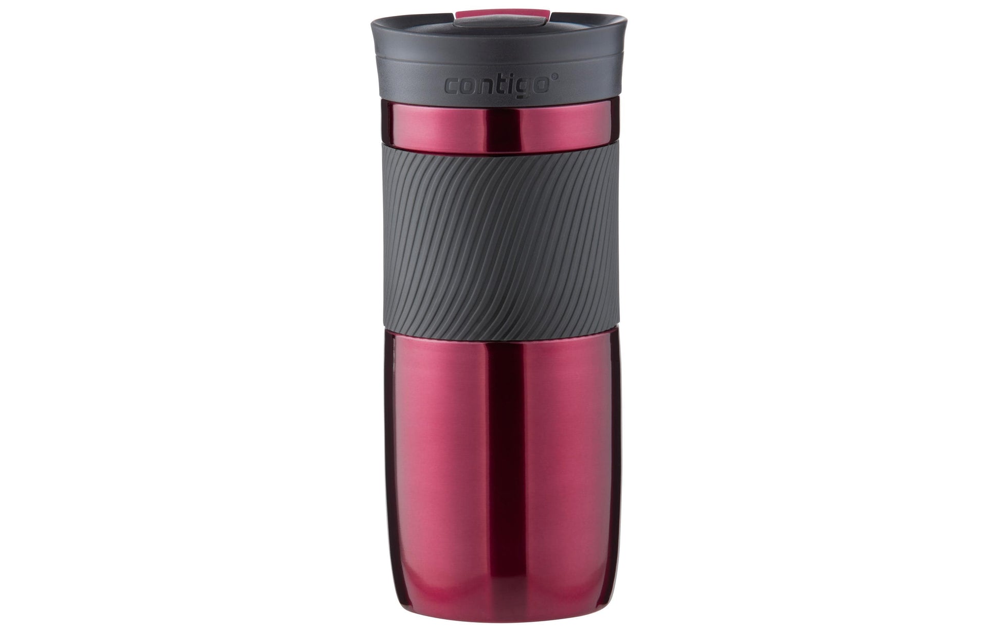 CONTIGO Thermobecher Byron – 470 ml, Edelstahl/Kunststoff, Bordeaux, vakuumisoliert, auslaufsicher