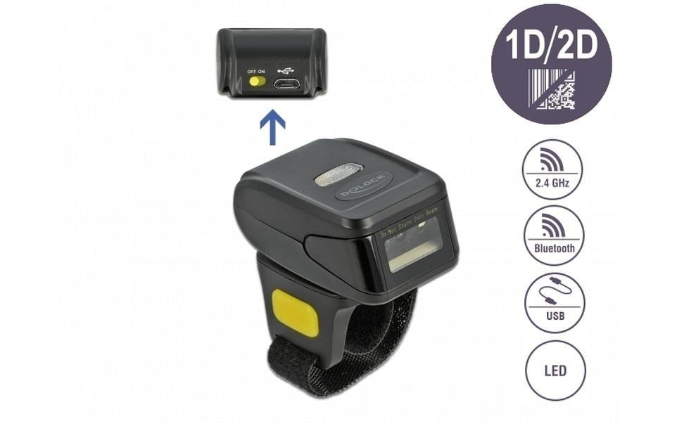DeLOCK 90508 – Barcodeleser – Bluetooth – mit Akku – Kit: Kabel