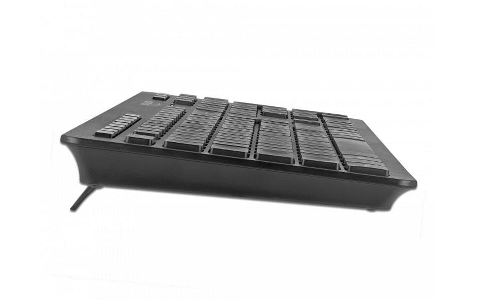 DeLOCK 12004 – Tastatur, kabellos (2,4 GHz), DE-Layout (DE), Fullsize (mit Ziffernblock), Scherenmechanik, Schwarz