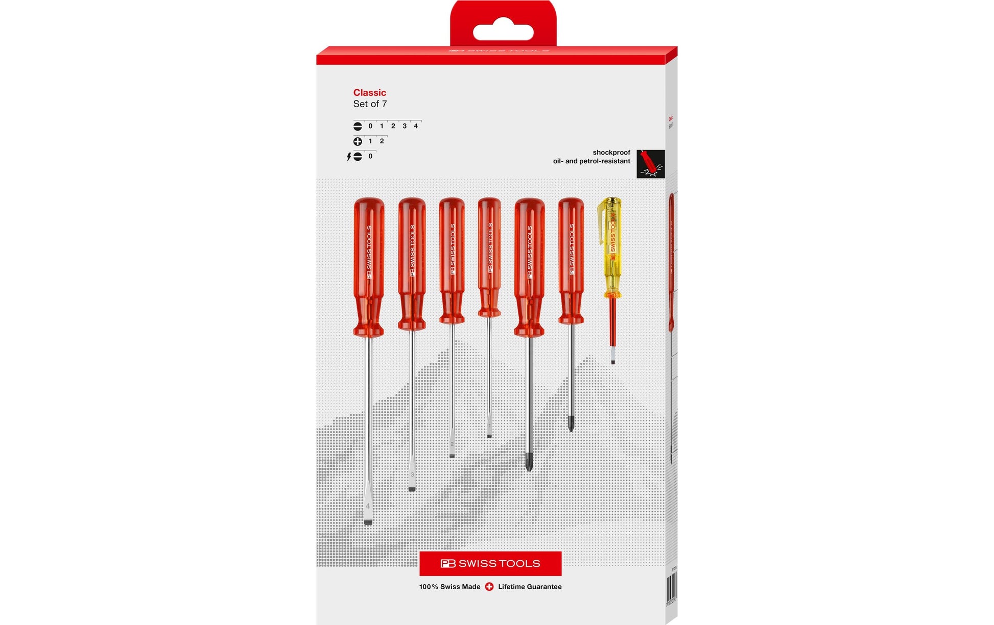 PB Swiss Tools Schraubenzieher-Set PH/SL, 7-teilig, Box, PB 1575 CBB
