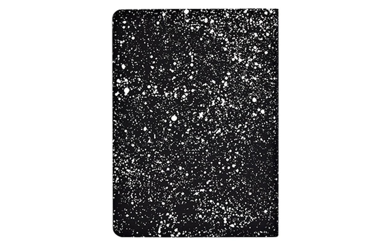 nuuna Notizbuch – 108 × 150 mm – 120 g/m² – Fadenheftung, nummerierte Seiten, Recycling-Leder – schwarz/weiss