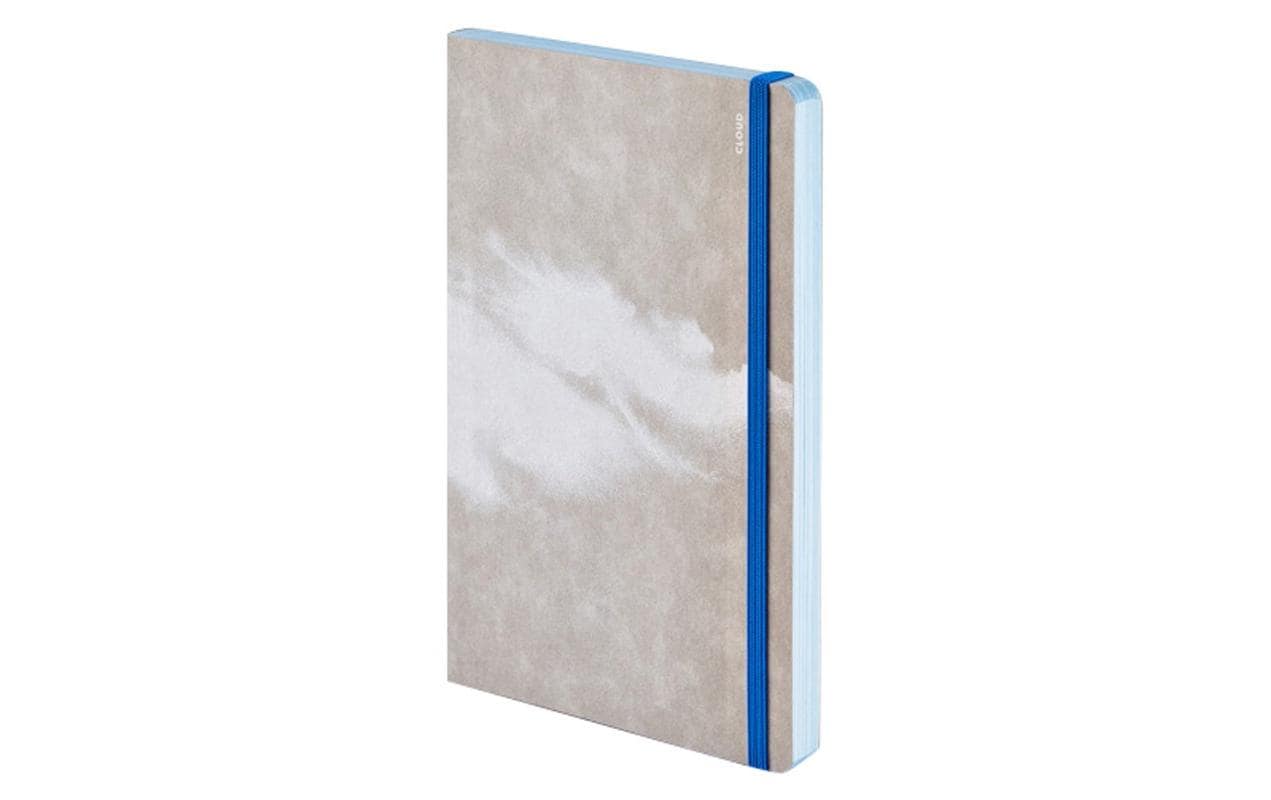 nuuna Notizbuch A5, 176 Seiten – blau, grau, weiss