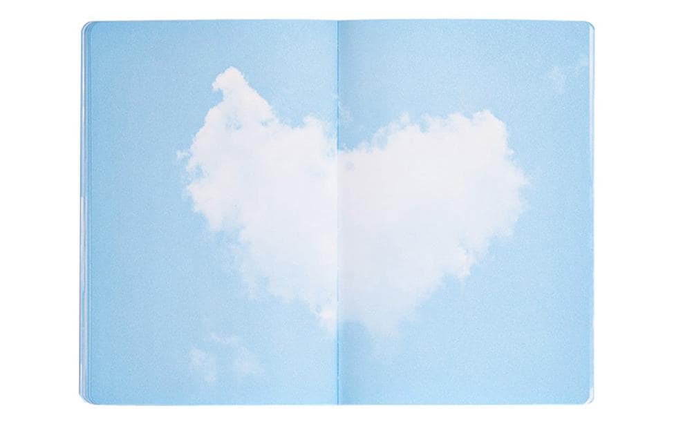 nuuna Notizbuch A5, 176 Seiten – blau, grau, weiss