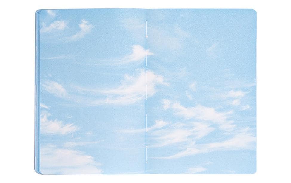 nuuna Notizbuch A5, 176 Seiten – blau, grau, weiss