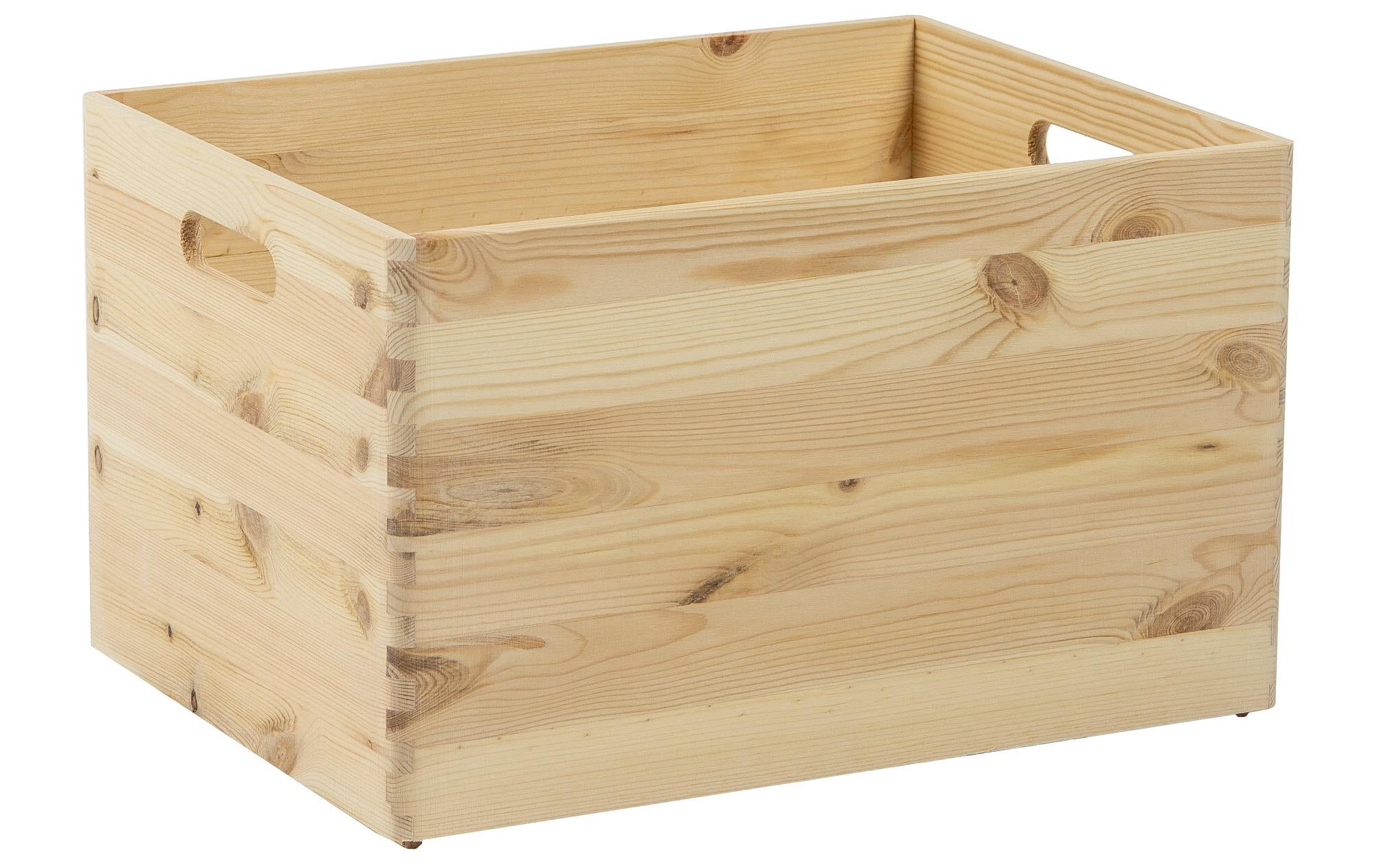 Holz Zollhaus Aufbewahrungsbox – Holz (Kiefer) – Braun (stapelbar) – 300 × 230 × 400 mm