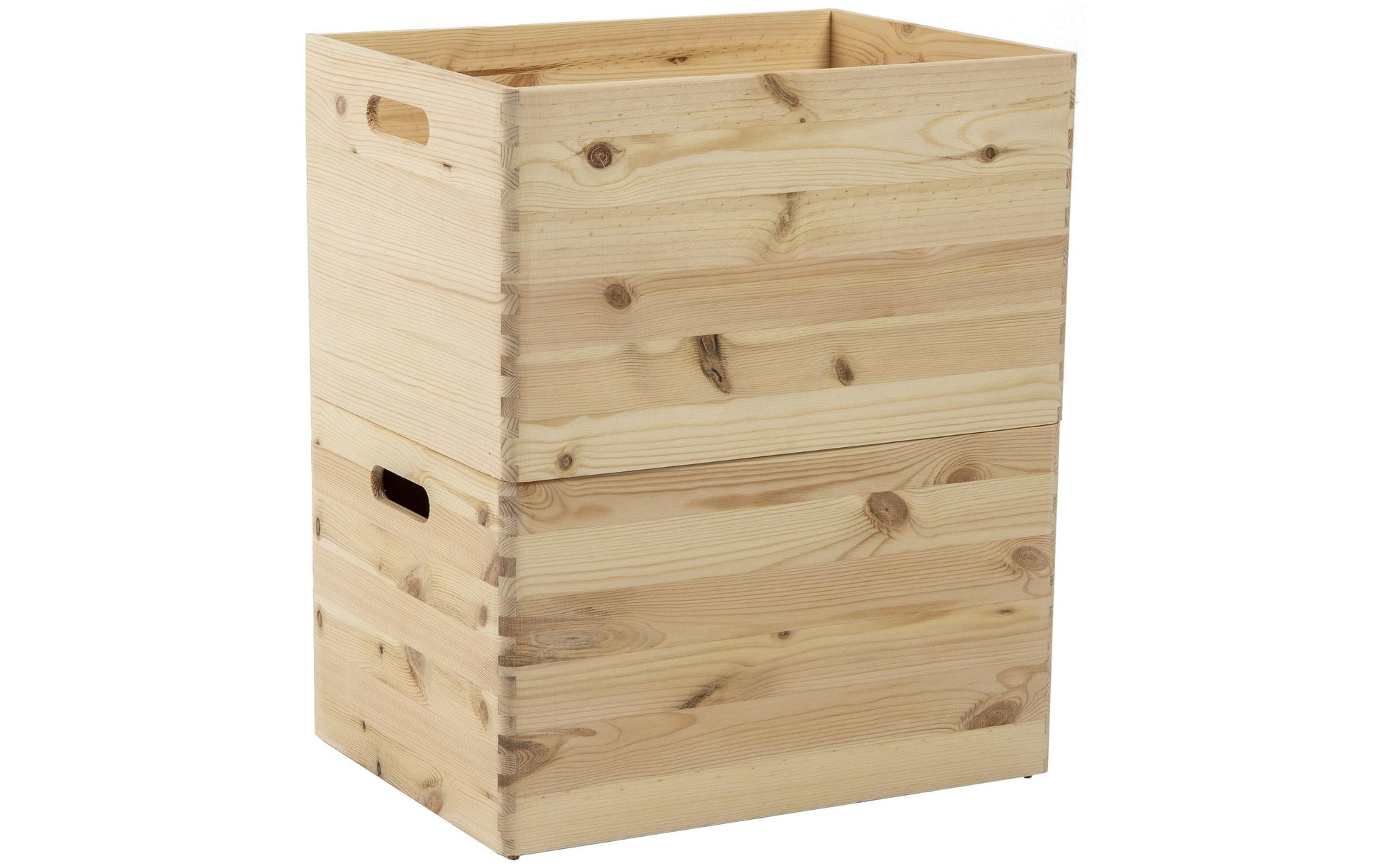Holz Zollhaus Aufbewahrungsbox – Holz (Kiefer) – Braun (stapelbar) – 300 × 230 × 400 mm
