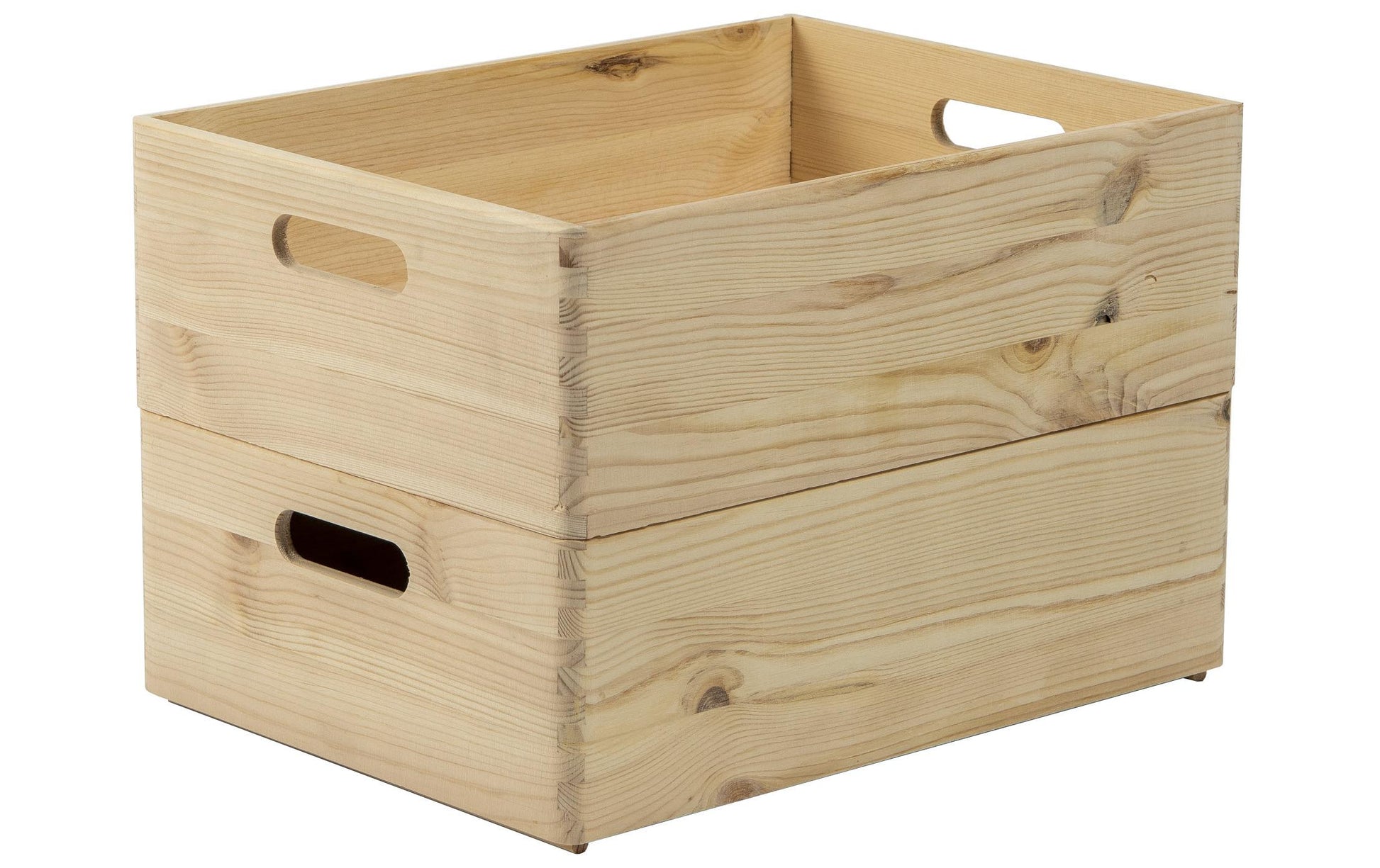 Holz Zollhaus Aufbewahrungsbox – Holz – Braun – stapelbar – 300 × 140 × 400 mm