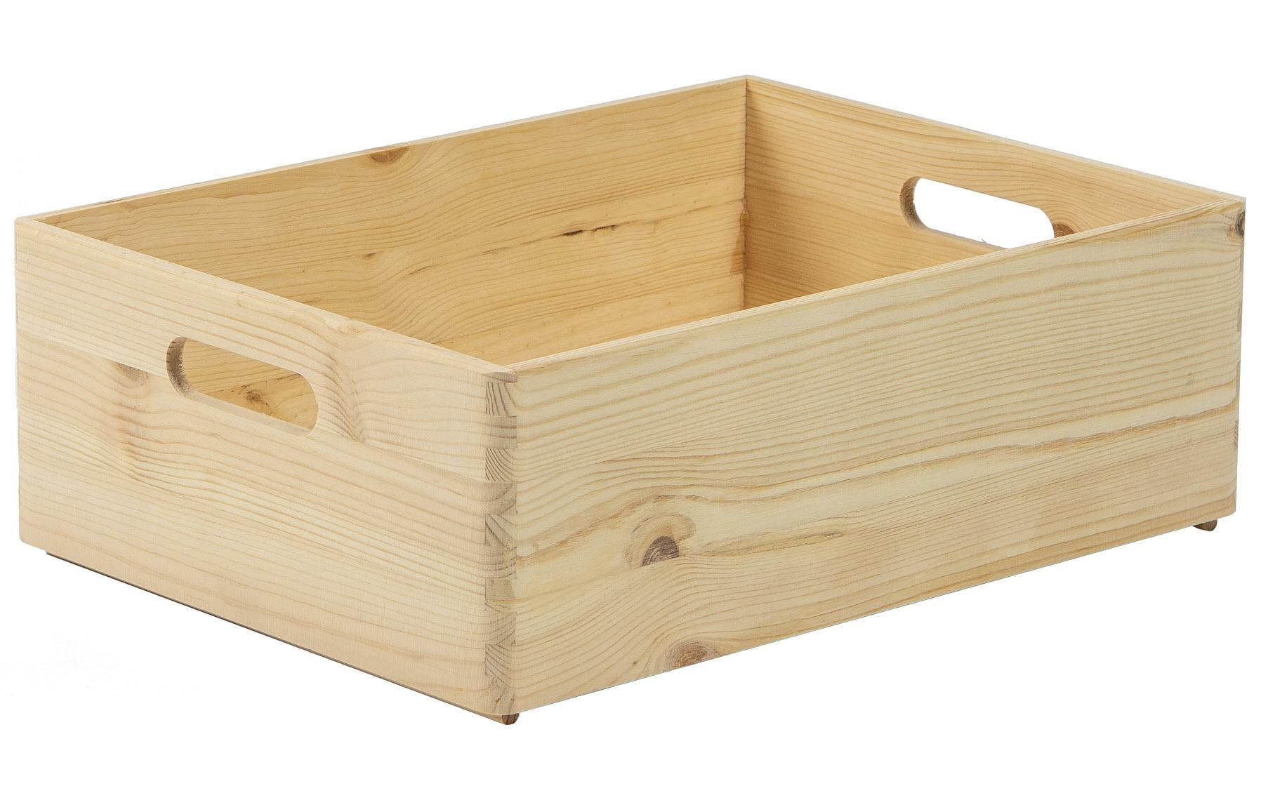 Holz Zollhaus Aufbewahrungsbox – Holz – Braun – stapelbar – 300 × 140 × 400 mm