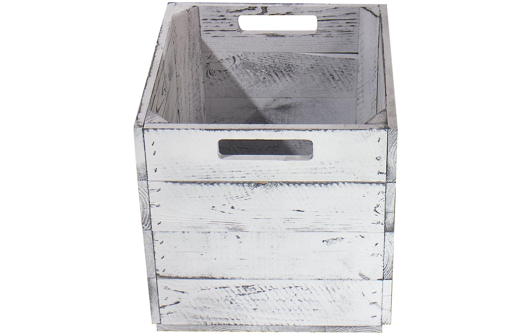 Holz Zollhaus Aufbewahrungsbox – Holz – Grau – FSC 100% – 330 × 330 × 380 mm