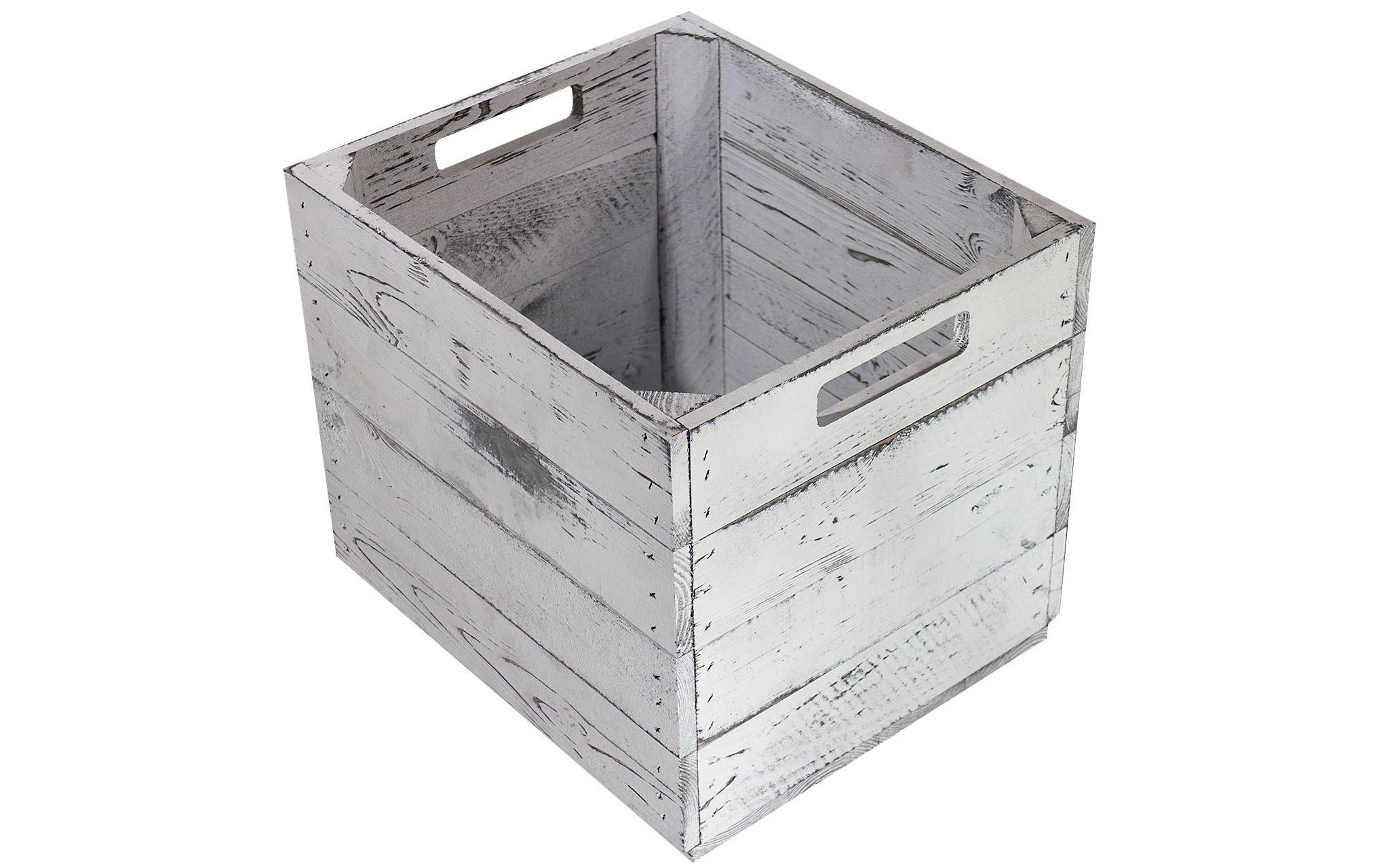 Holz Zollhaus Aufbewahrungsbox – Holz – Grau – FSC 100% – 330 × 330 × 380 mm