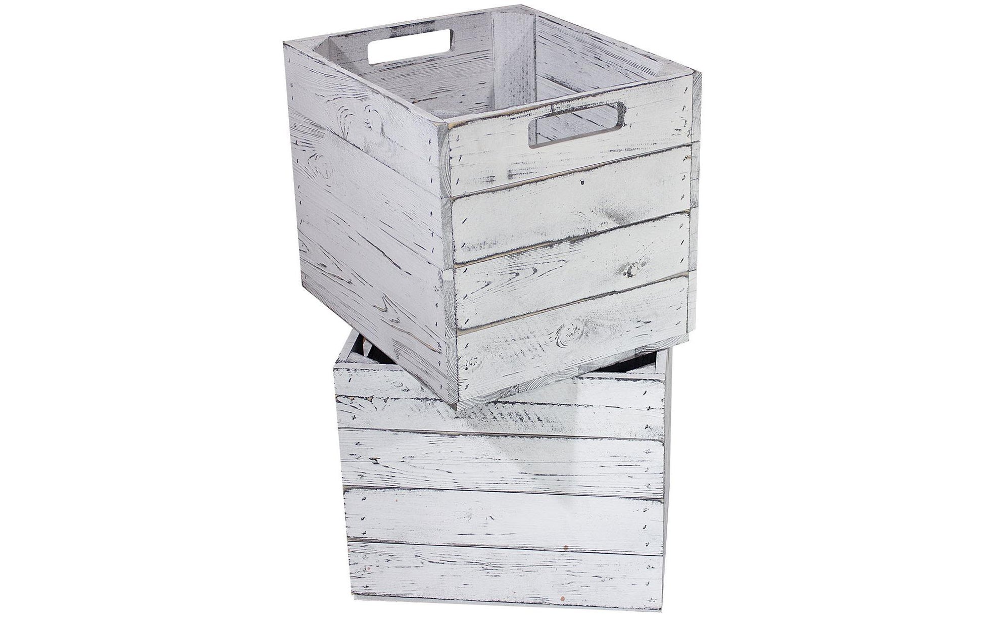 Holz Zollhaus Aufbewahrungsbox – Holz – Grau – FSC 100% – 330 × 330 × 380 mm