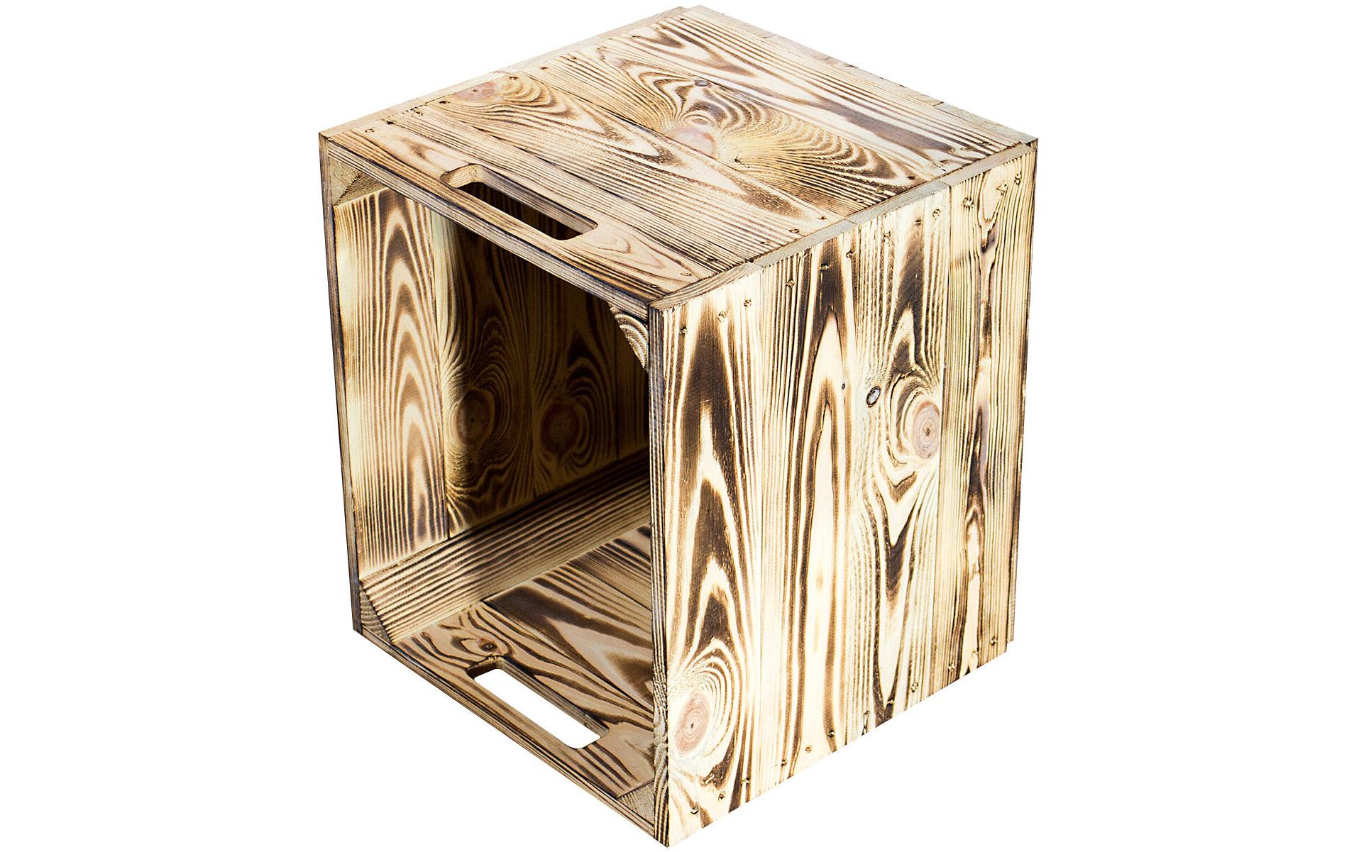 Holz Zollhaus Vintage Aufbewahrungsbox – Holz (Kiefer) – Hellbraun – 330 × 330 × 380 mm